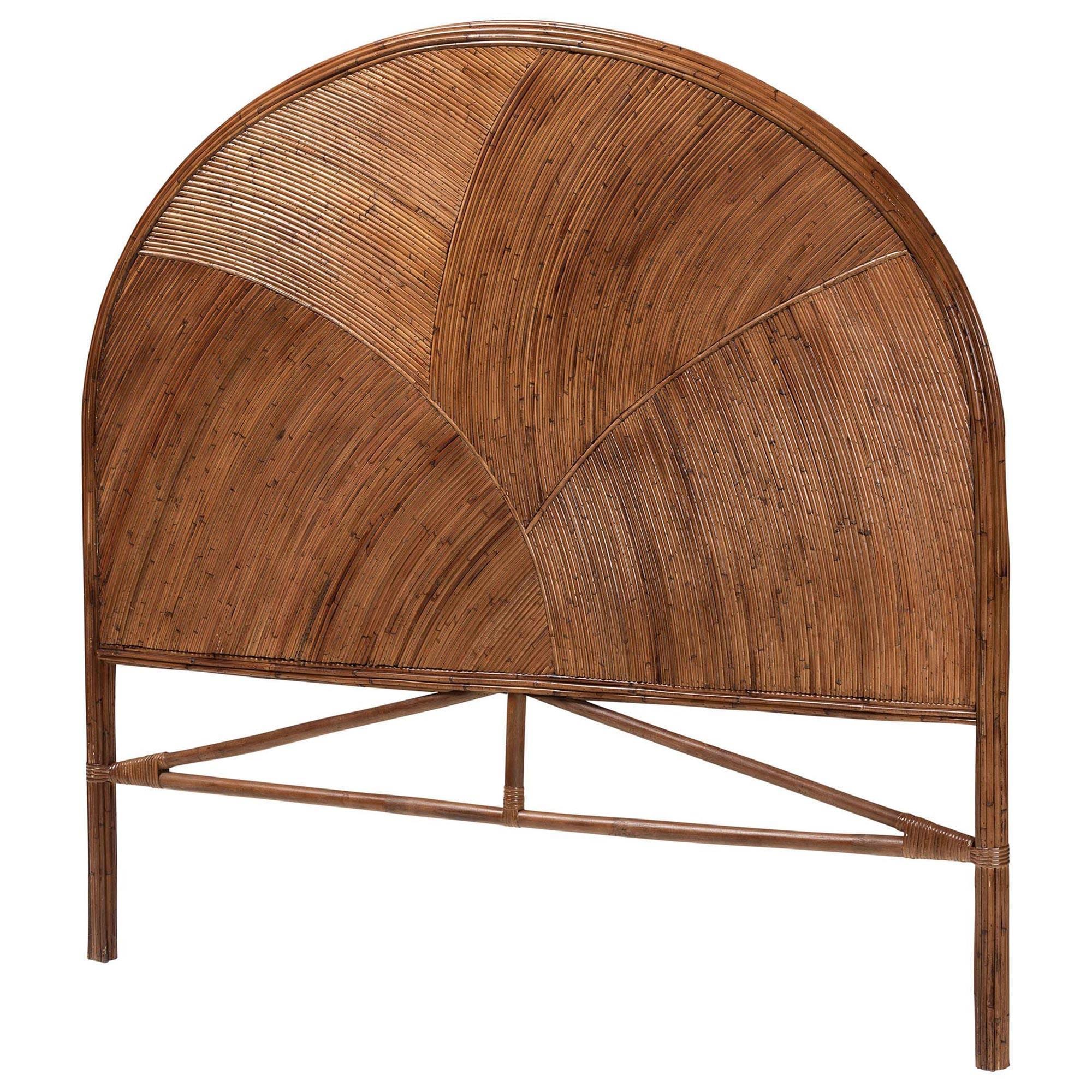 Baxton Studio Seana Queen Panel Headboard in Dark Brown