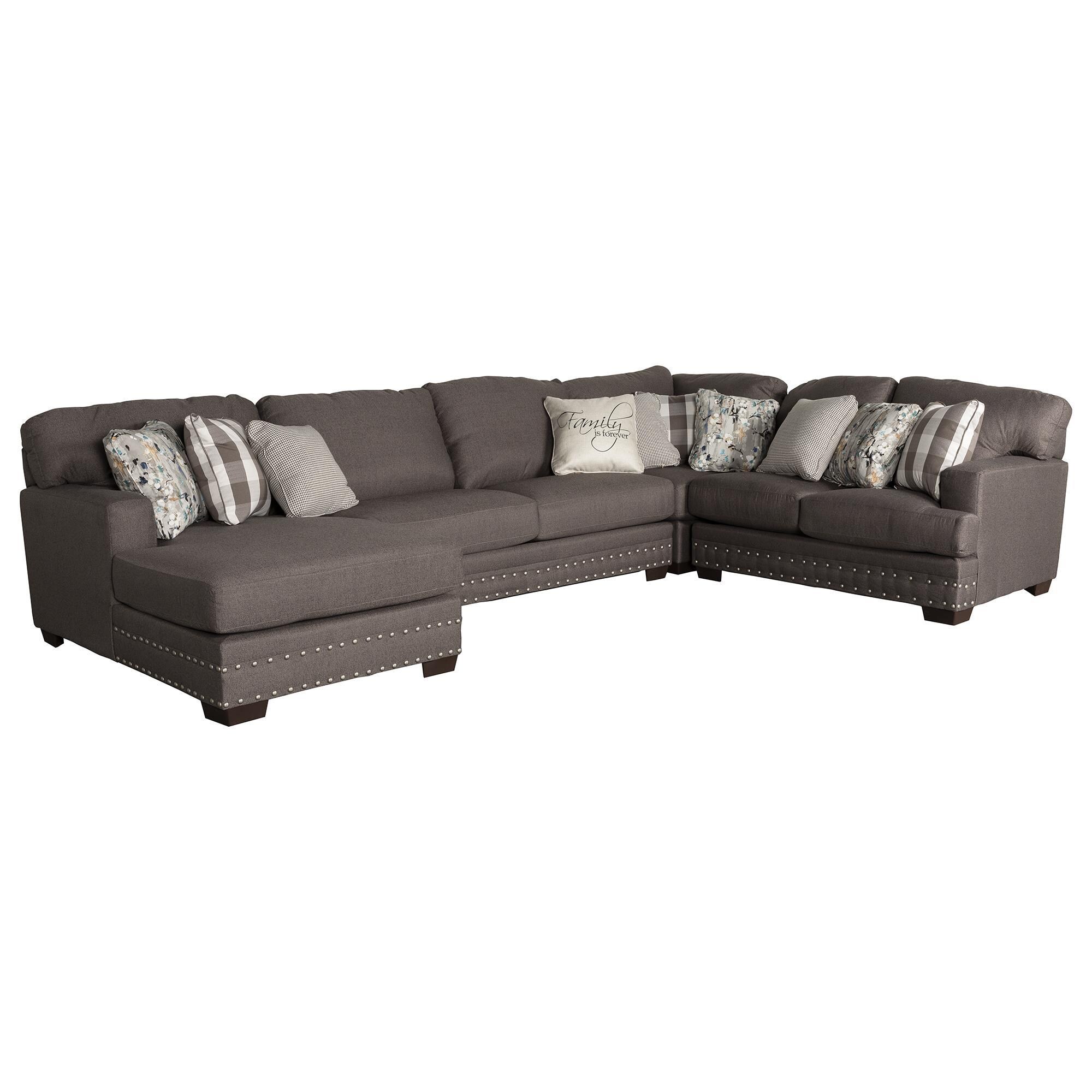 Hartsfield Crawford 4Piece UShaped Stationary Sectional in Metal NFM