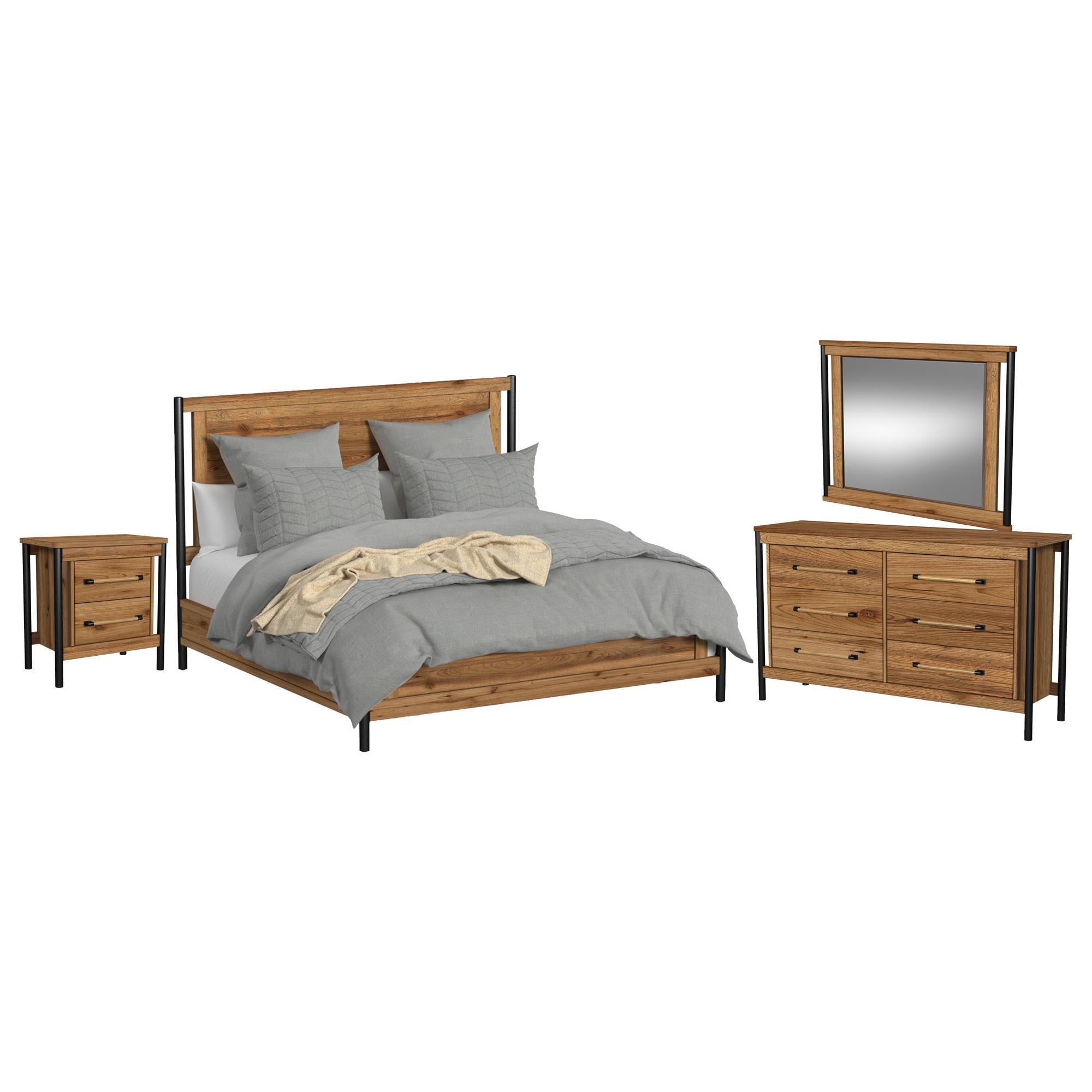 Hawthorne Furniture Norcross 4Piece King Bedroom Set in Hickory NFM