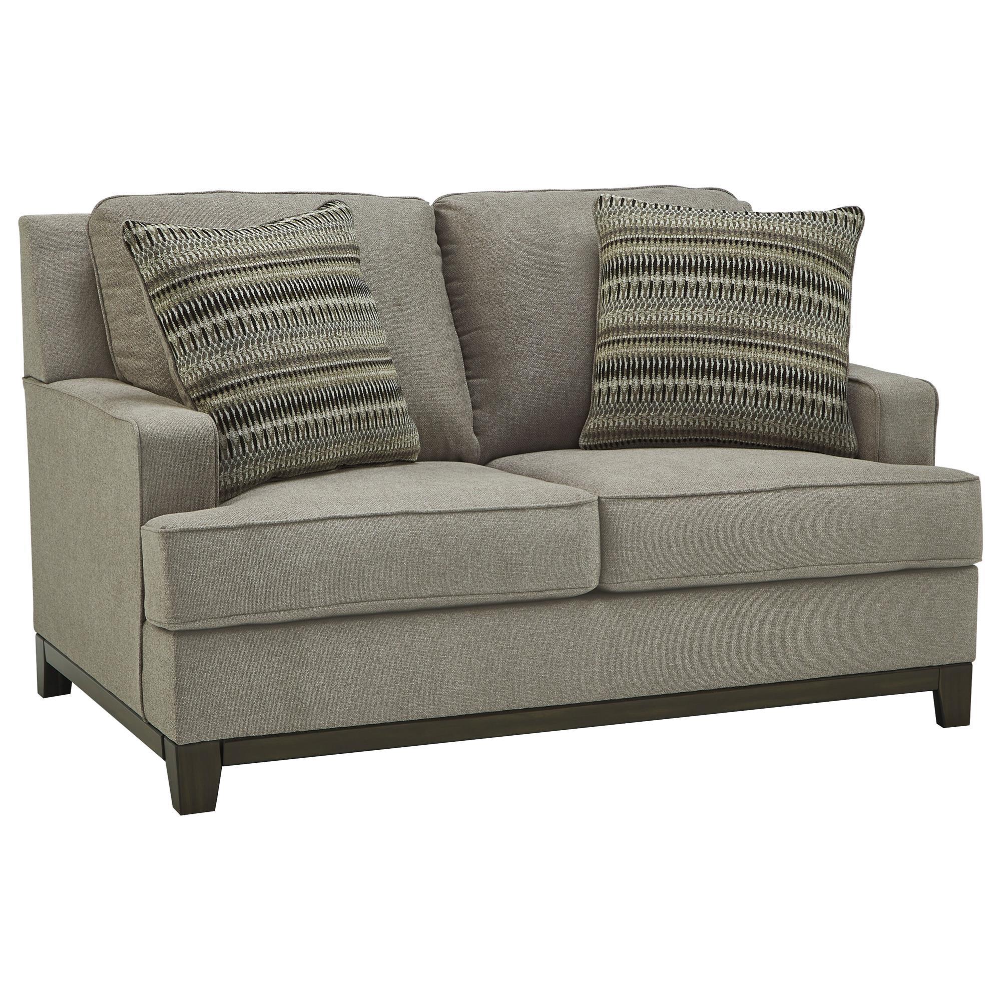 Signature Design By Ashley Kaywood Stationary Loveseat In Granite | Nfm