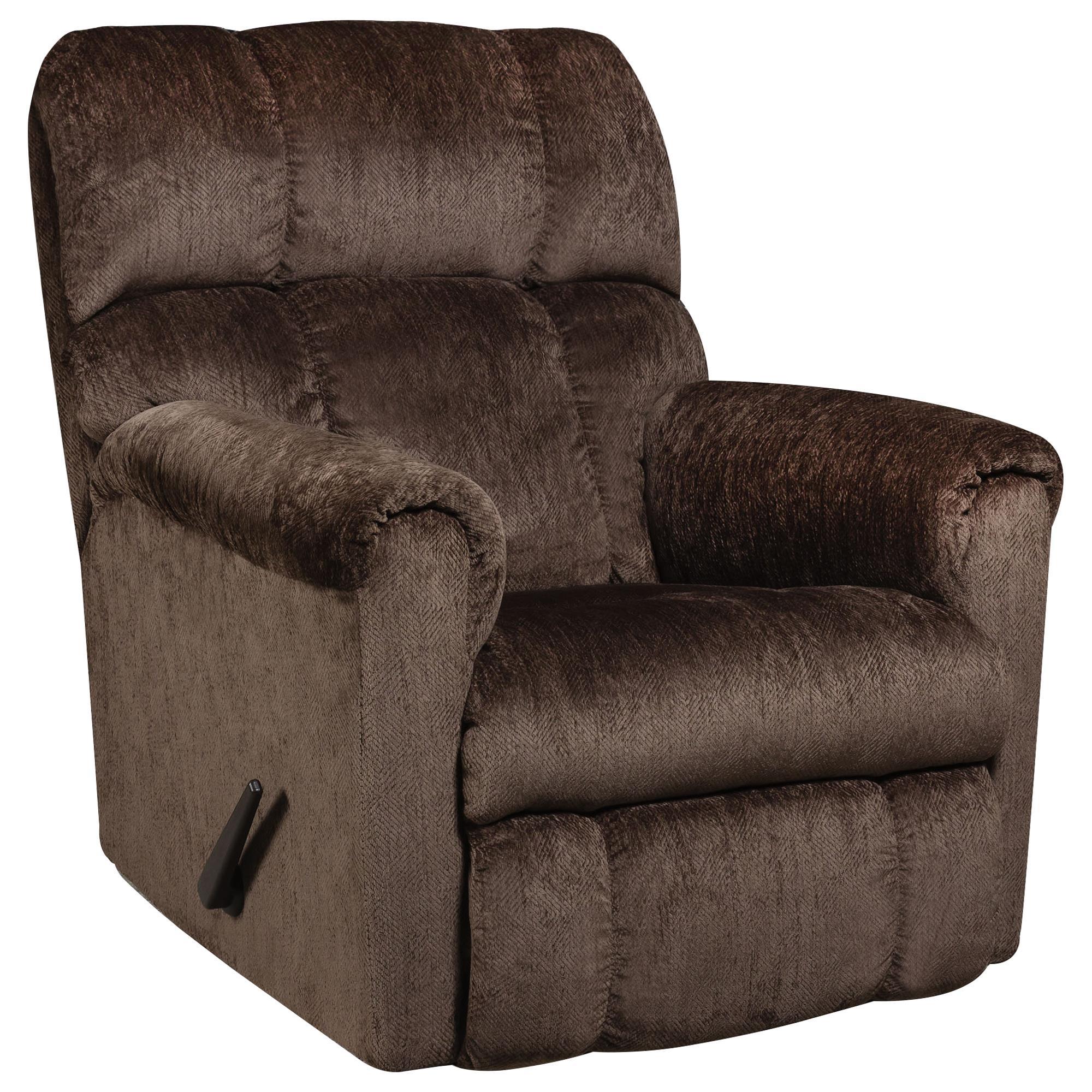 HomeStretch Norton Manual Rocker Recliner in Gray