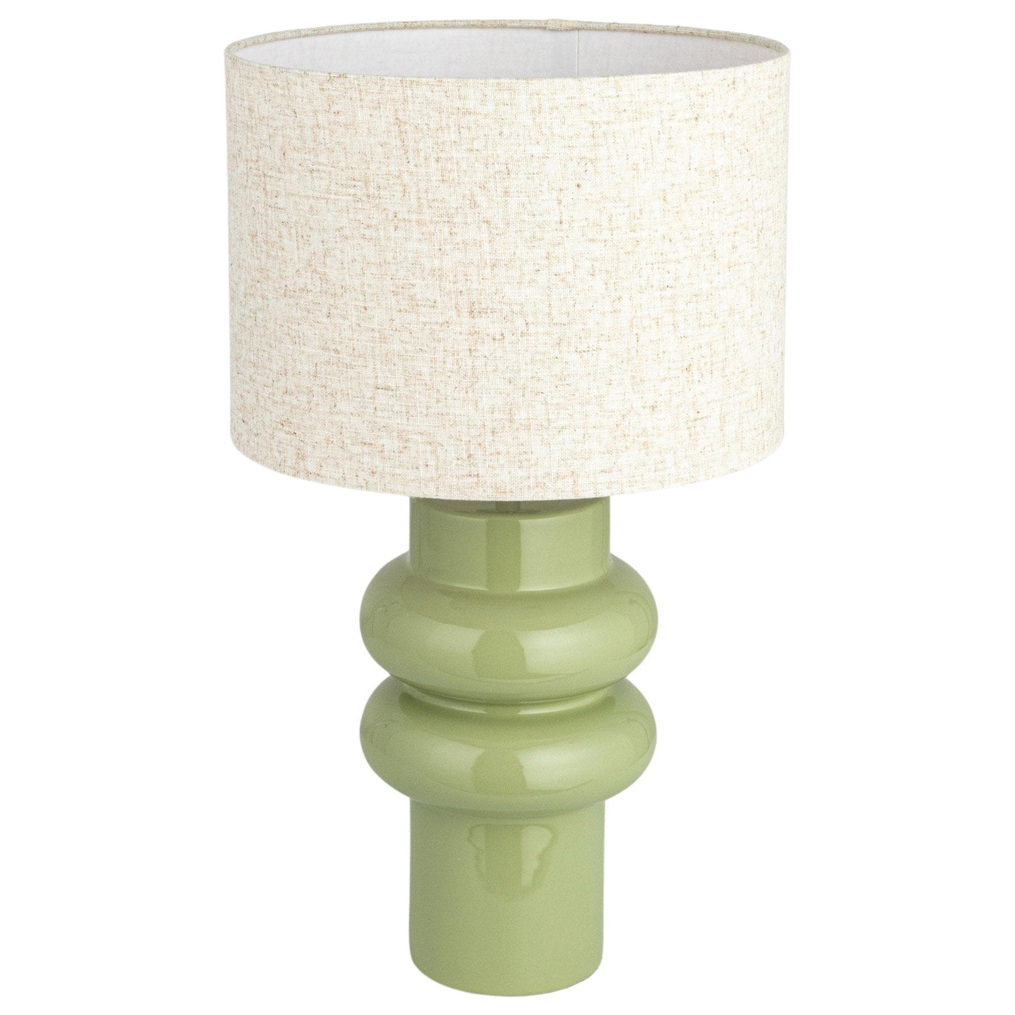 Creative Coop Leo Table Lamp in Green