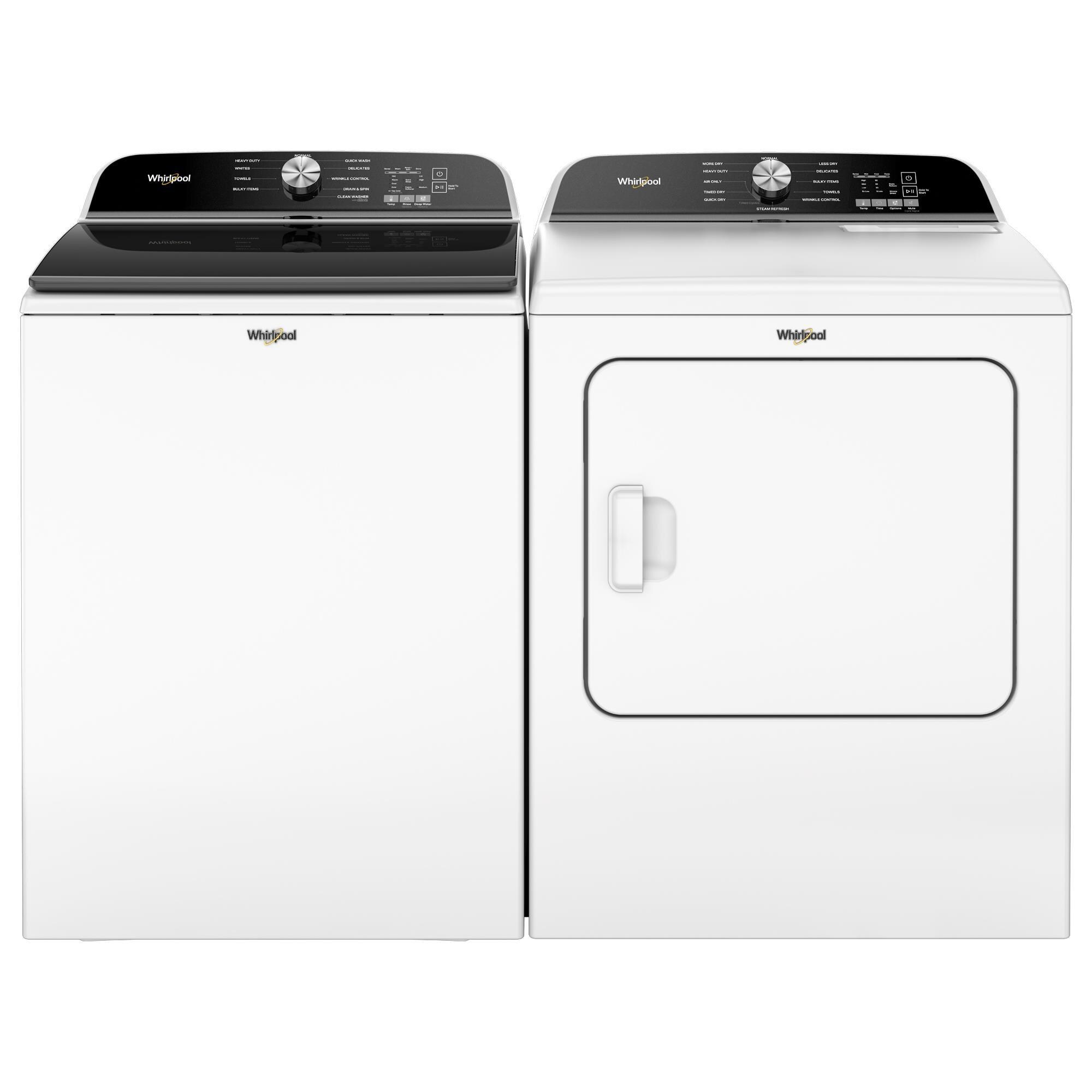 Whirlpool 5.3 Cu. Ft. Washer and 7.0 Cu. Ft. Electric Dryer in White