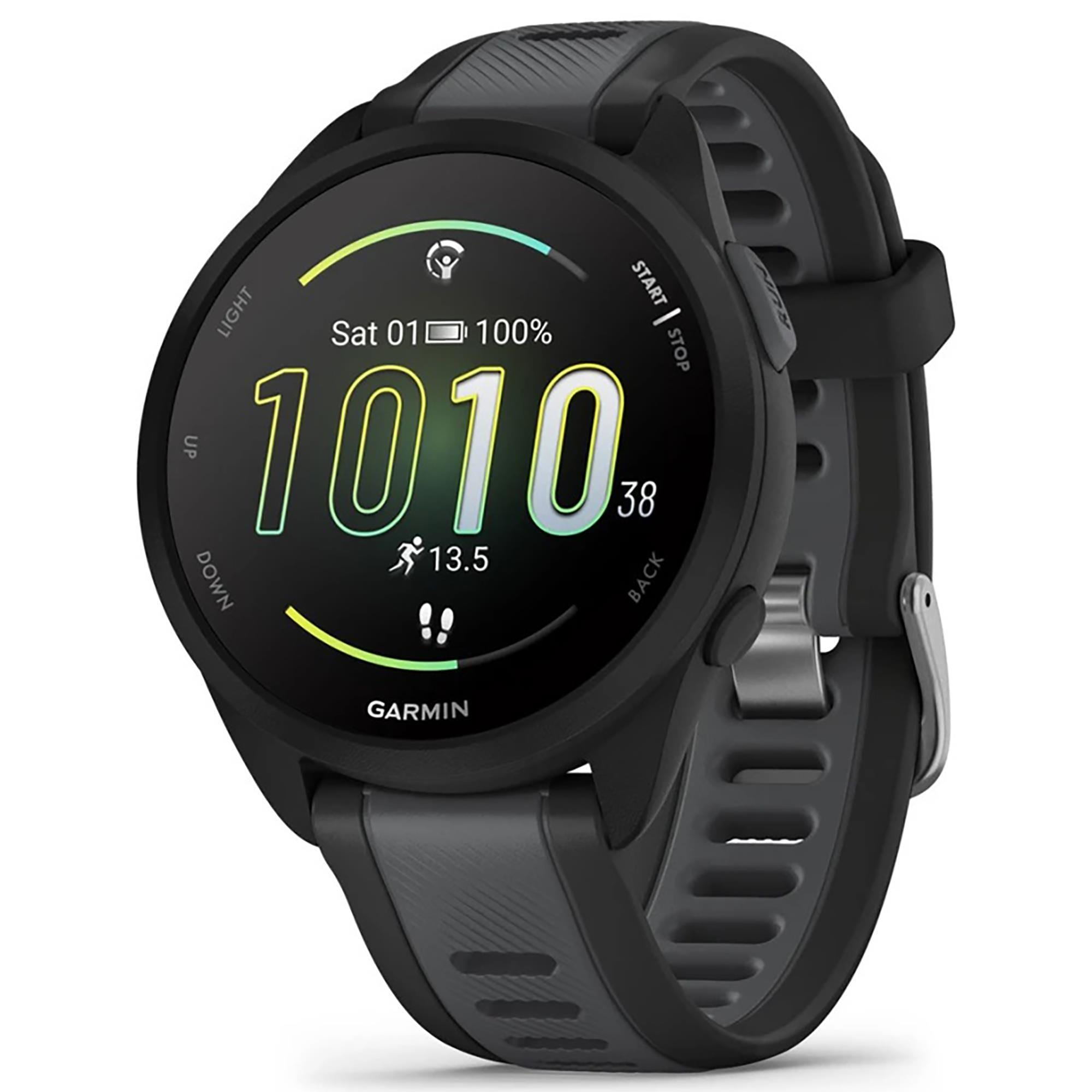 Garmin Forerunner 165 Smartwatch 30.4mm in Black and Slate Gray