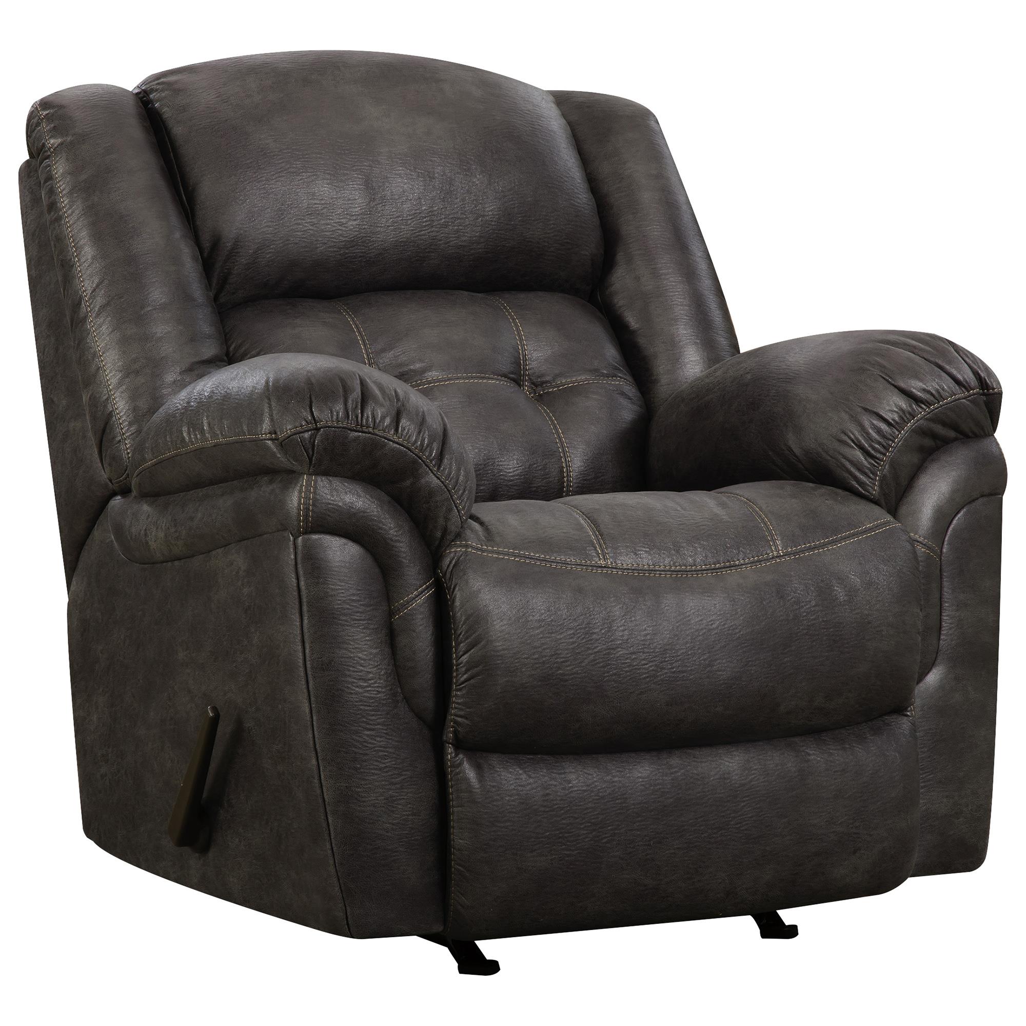 HomeStretch Rocker Recliner in Steel Gray Nebraska Furniture Mart