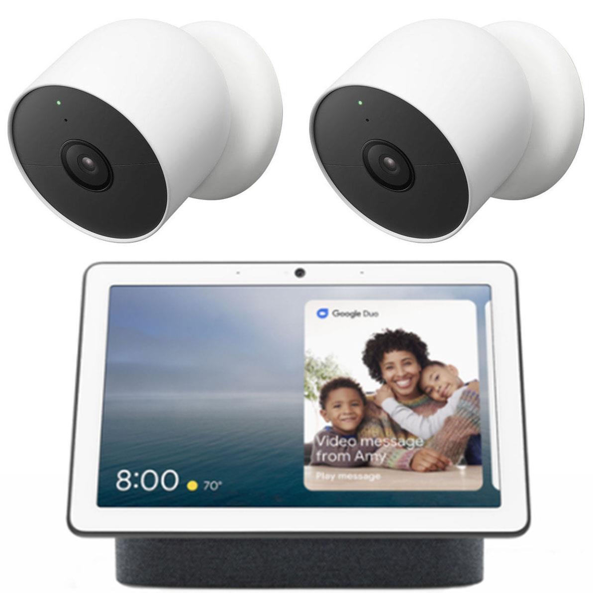Google Nest Hub Max with Google Assistant - Charcoal + Nest