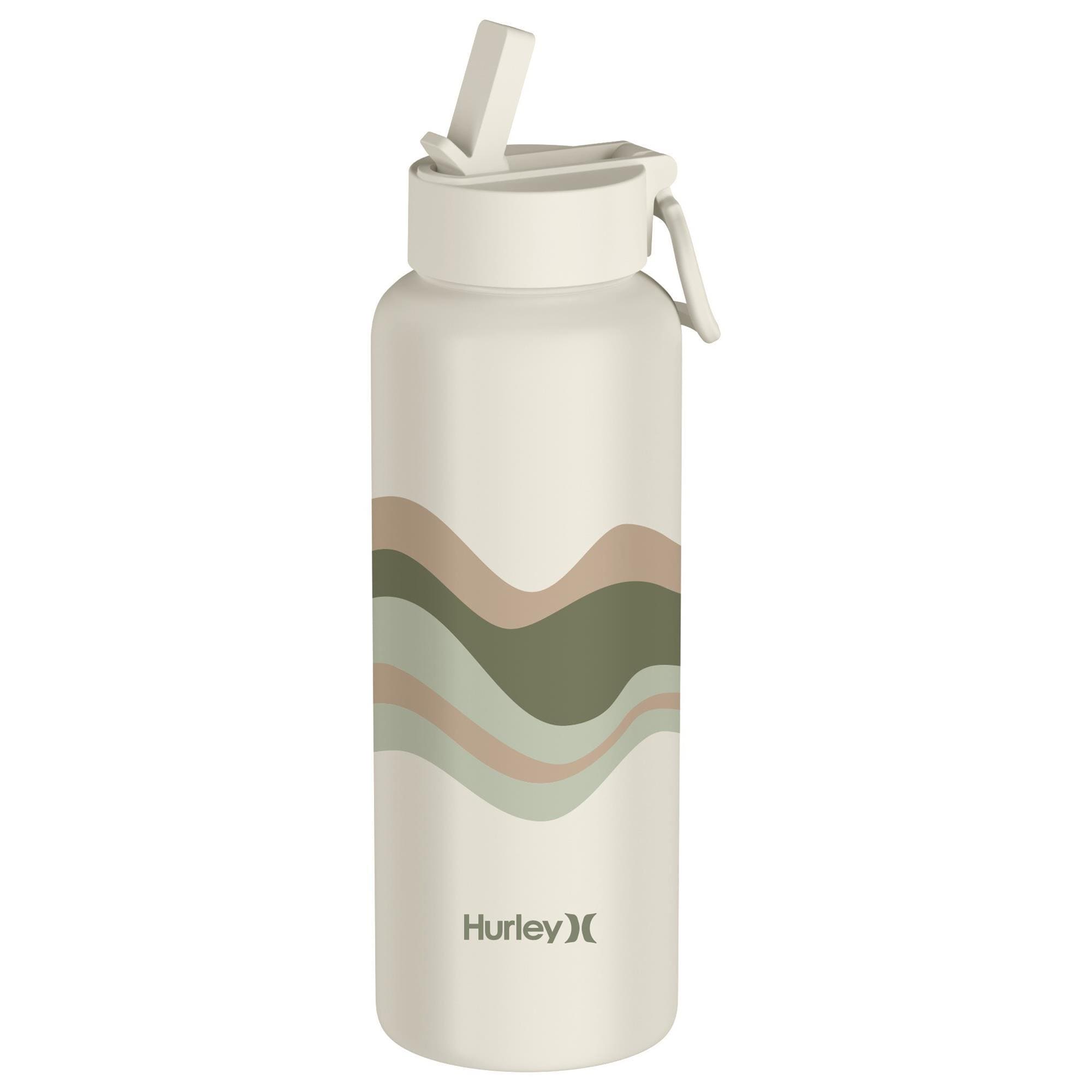 Hurley - zeeclam Hurley 32 Oz Oasis Zen Bottle with Straw Cap in Tan Wave