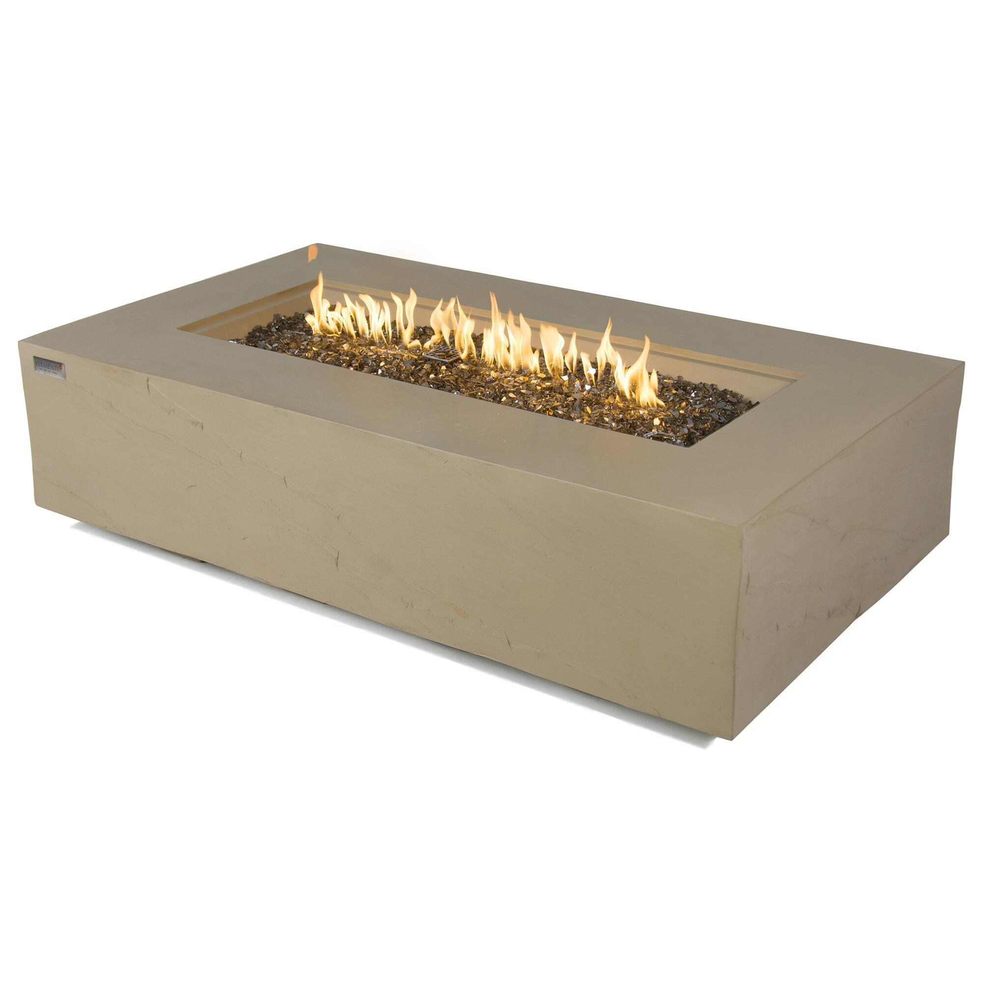 Elementi Fire Colorado Rectangular Natural Gas Fire Table in Sunlight
