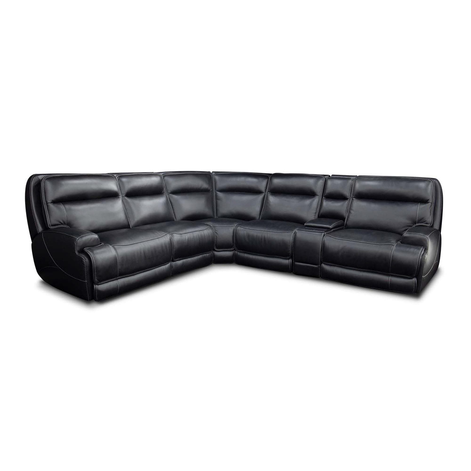 MotoMotion 6-Piece Leather Power Reclining Sectional with Power