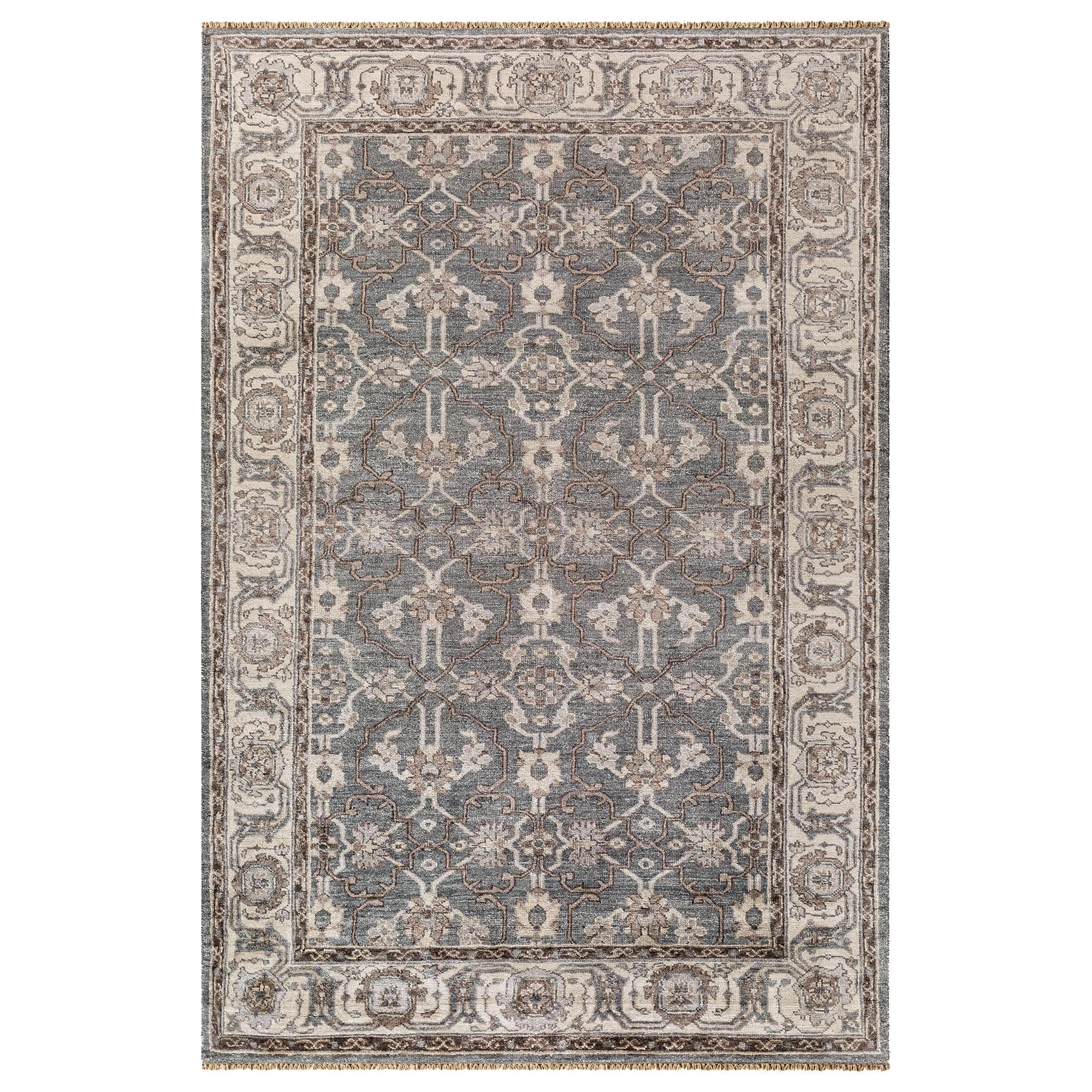 Surya Theodora 5' x 8' Gray, Slate and Dark Brown Area Rug
