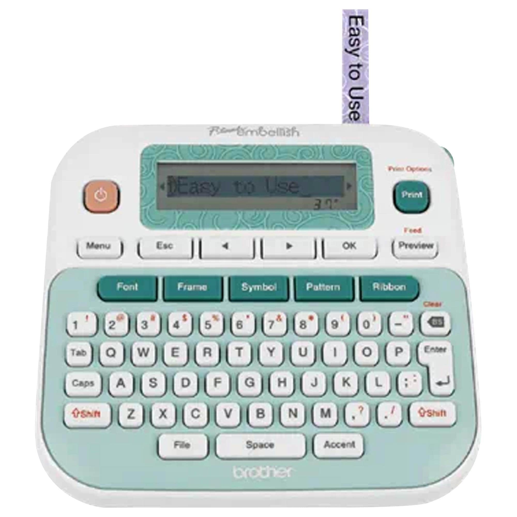 Brother P-Touch Easy Portable Label Maker, White/Grey