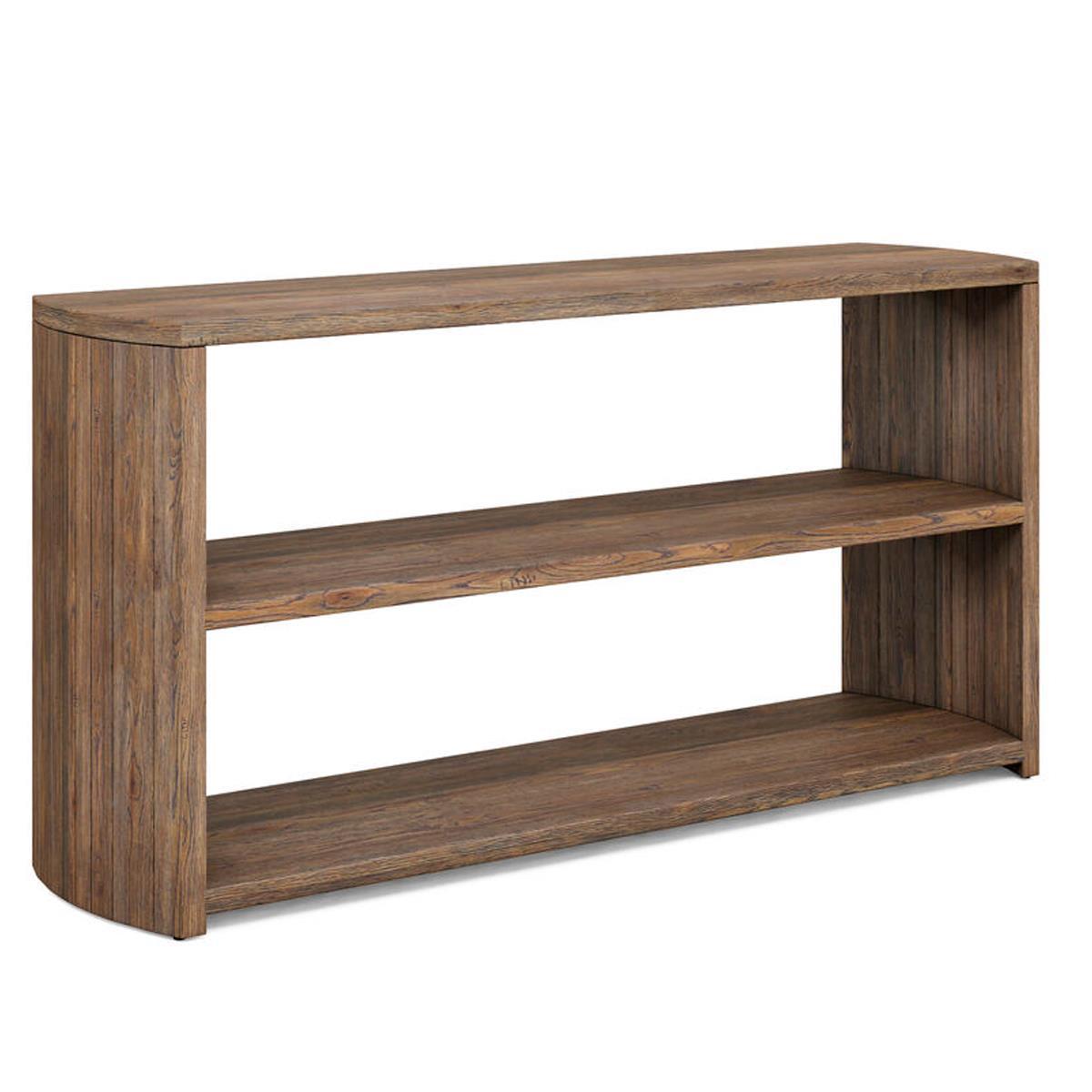 Vantage Stockyard Shelf Console Table in Smoaked Brown NFM