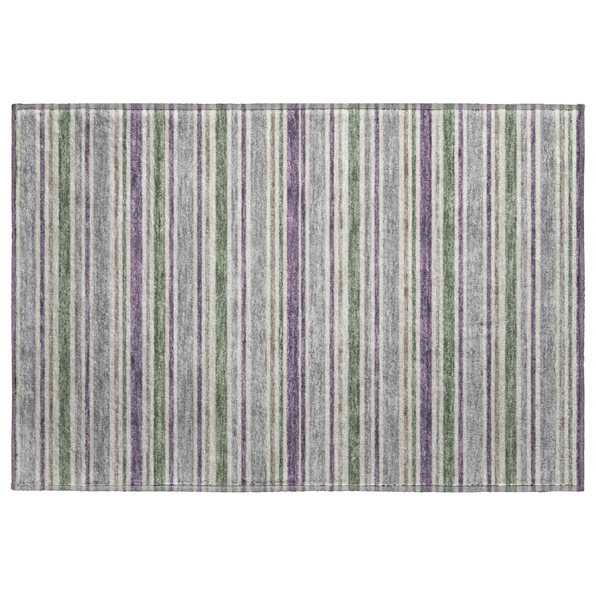 Dalyn Rug Company Soft Essentials Striped Pewter 1'8