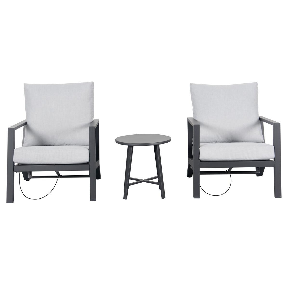Global Note Collections Boone 3-Piece Reclining Lounge Set