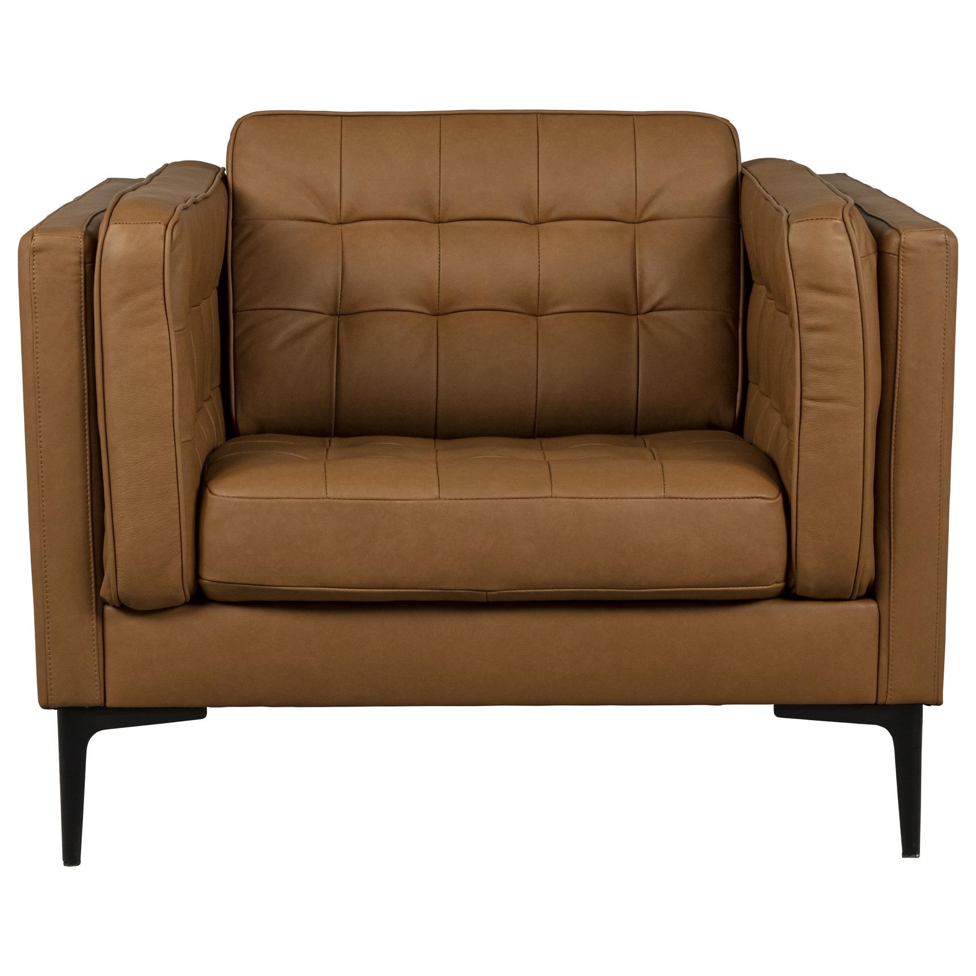 Superb Leather Leather Accent Chair in Oslo Antelope