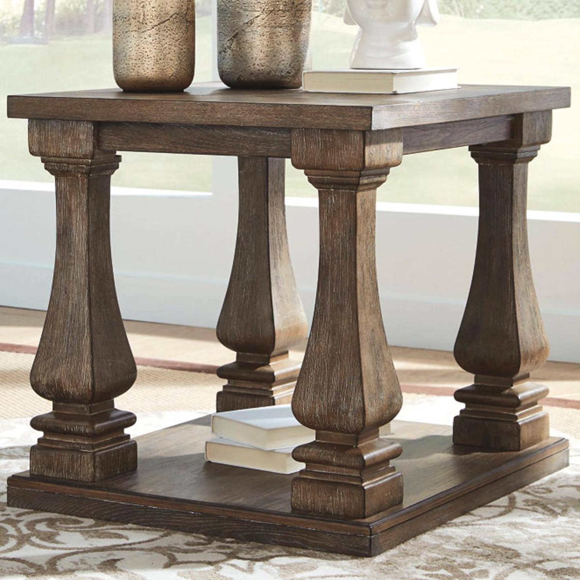 Signature Design by Ashley Johnelle End Table in Weathered