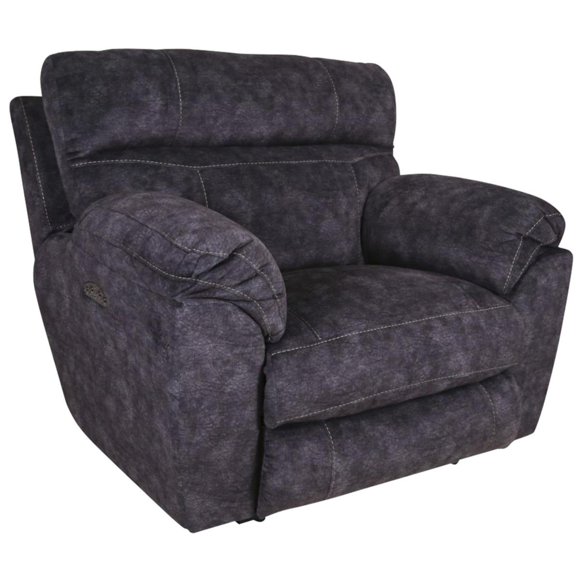 Portland Industries Sedona Power Headrest Lay Flat Recliner in Smoke