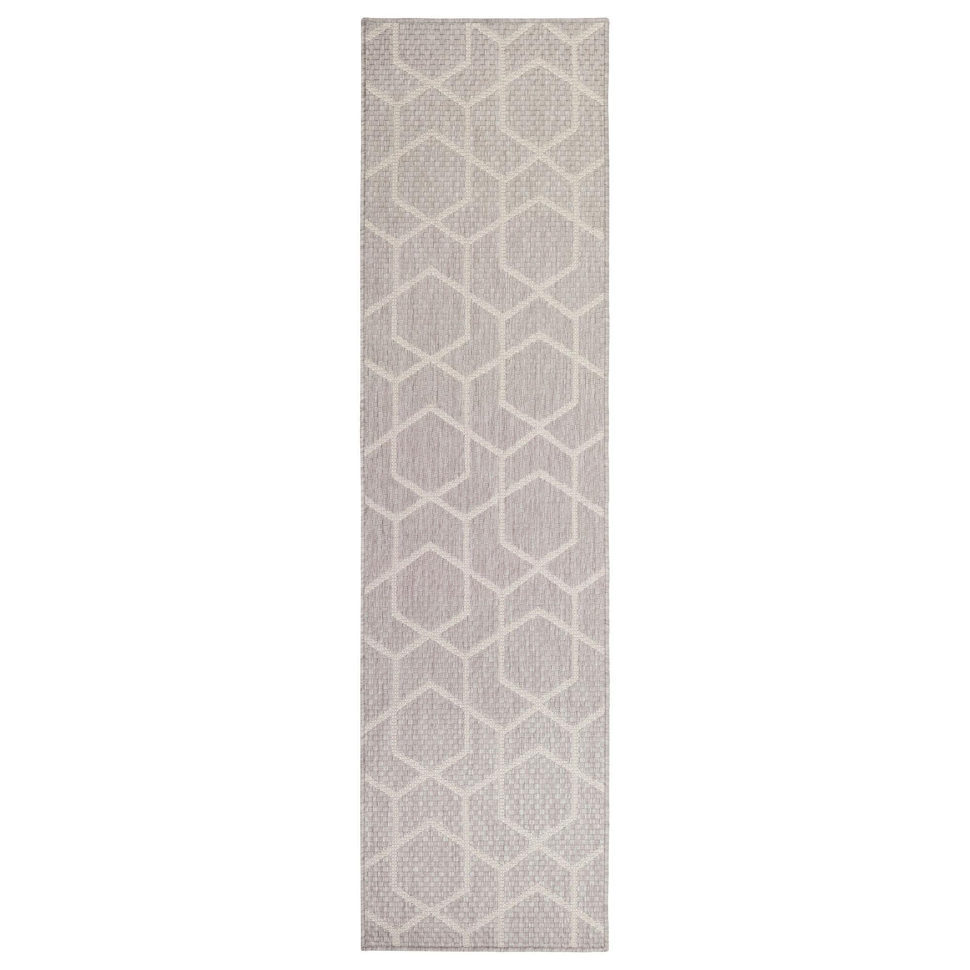Nourison Horizon HOZ01 Grey 2' x 6' Indoor/Outdoor Runner