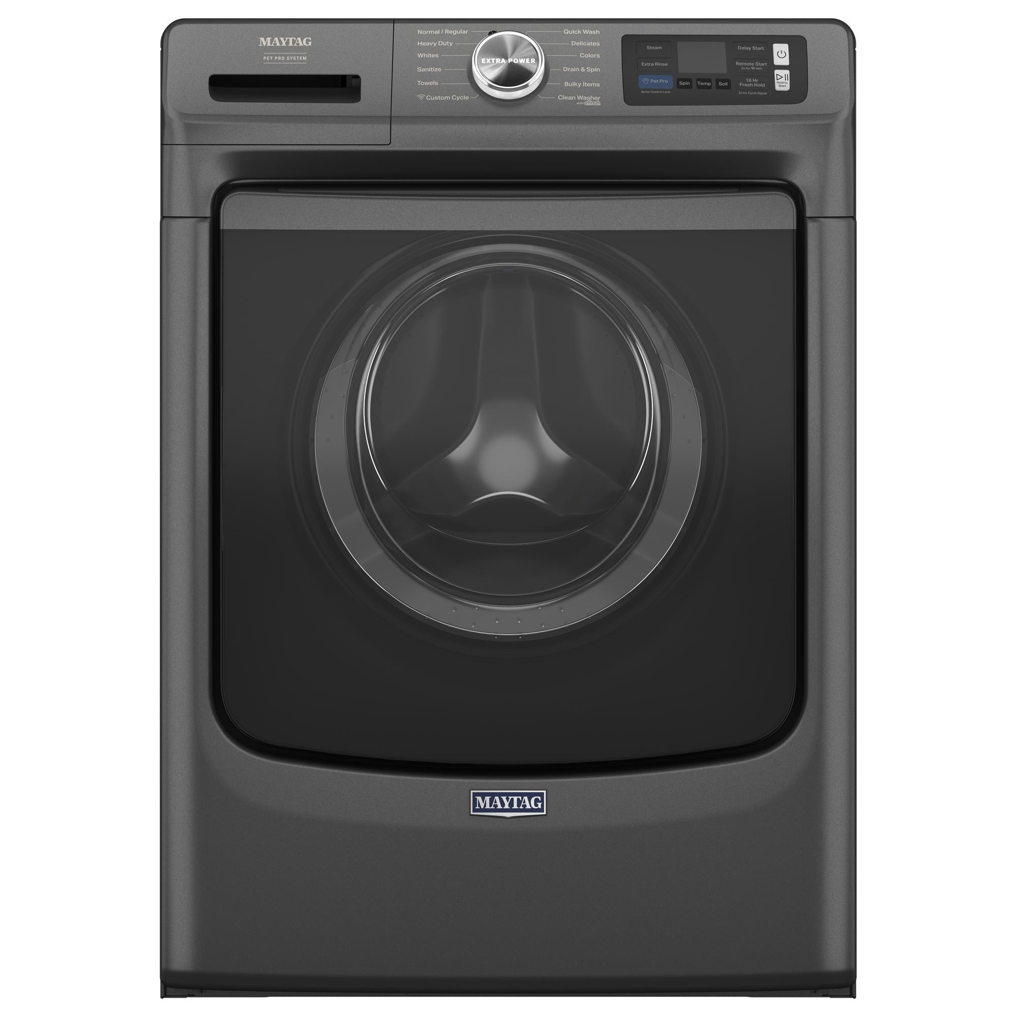 Maytag 5 Cu. Ft. Capacity Front Load Washer in Volcano Black