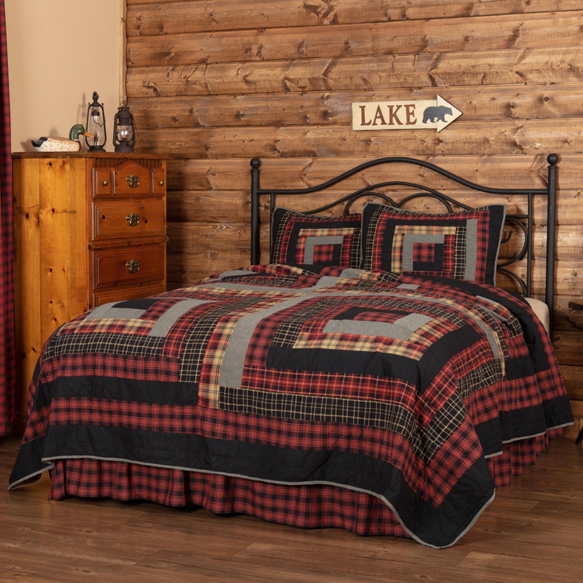 Vhc Berland Primitive 3 Piece California King Quilt Set In Chili Pepper Nebraska Furniture Mart Chili Pepper, Primitive King Bedding
