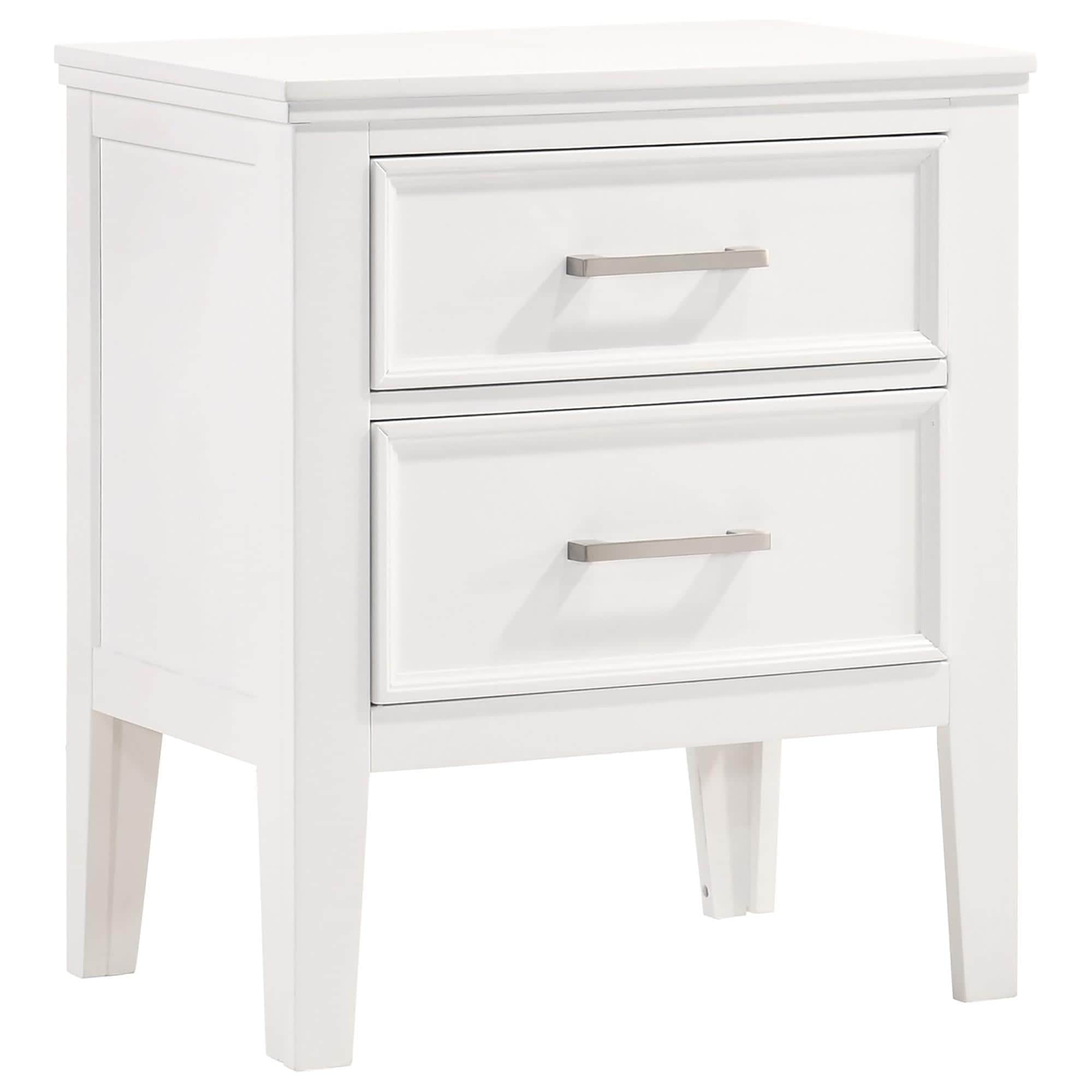 夏SALE✨　ホワイトスノーアゲート　パームルート　蝶　セット　15,980→ New Heritage Andover 2 Drawer Nightstand in White
