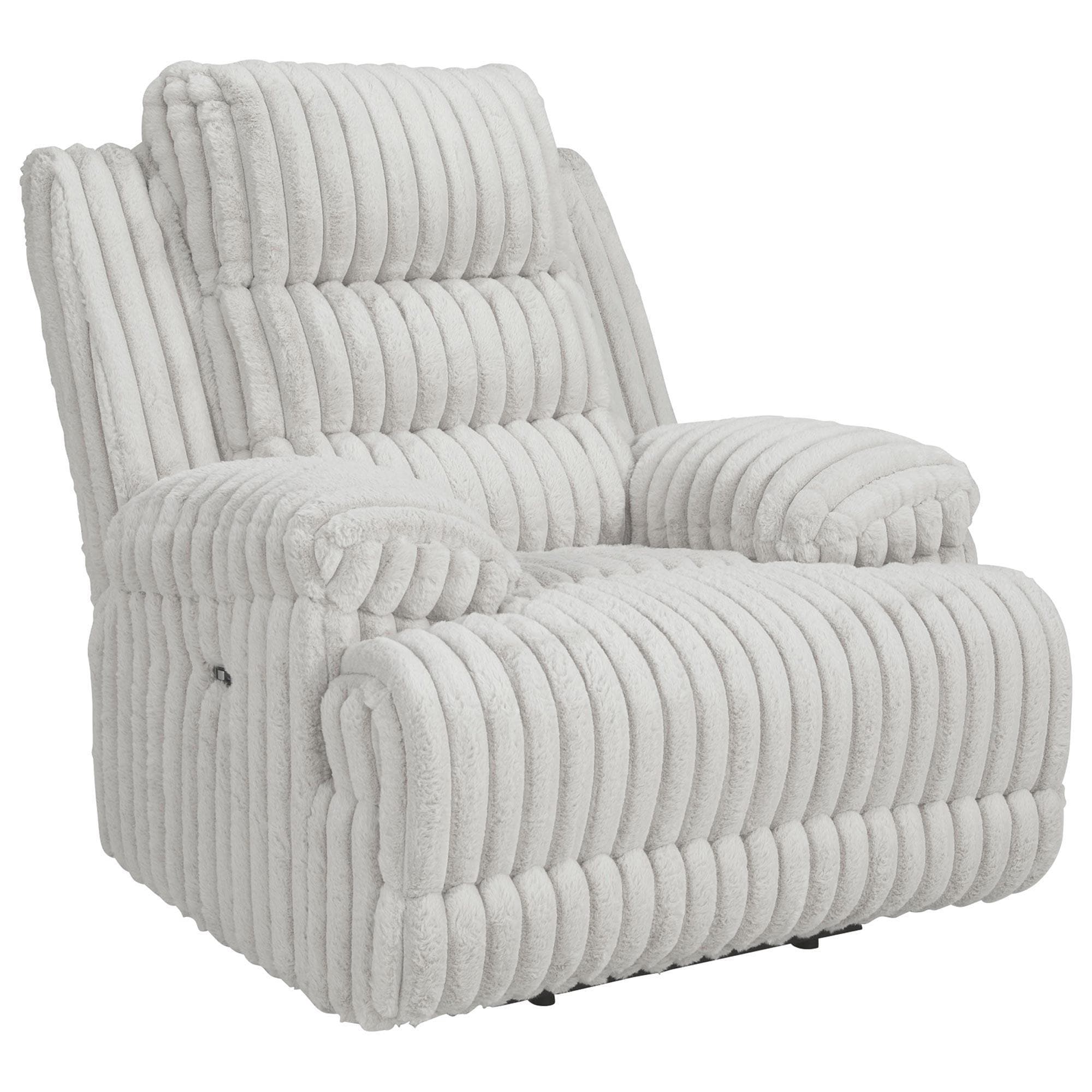 Ashley Rhines Falls Zero Wall Power Recliner in Alloy