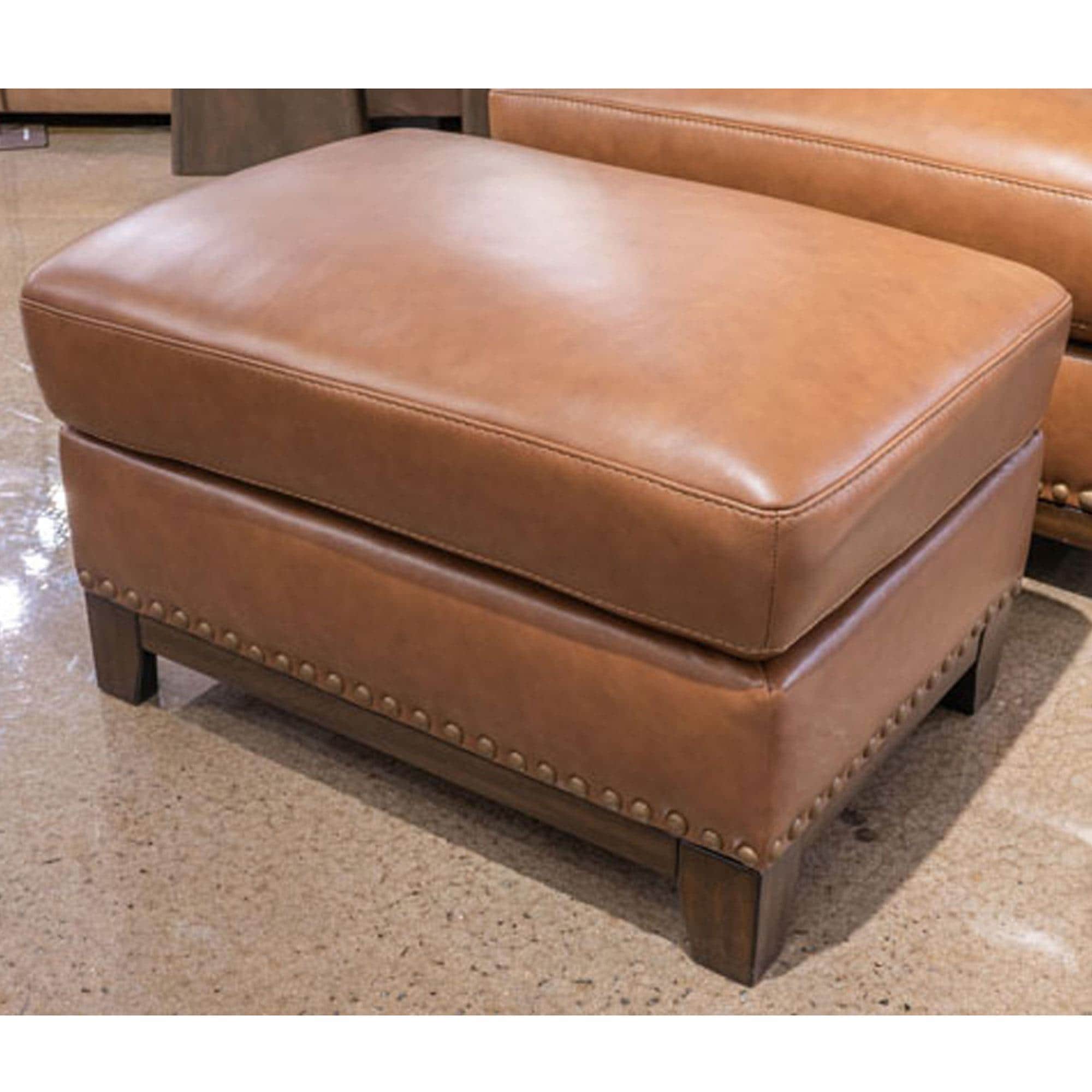 Ashley Saonara Ottoman in Amber