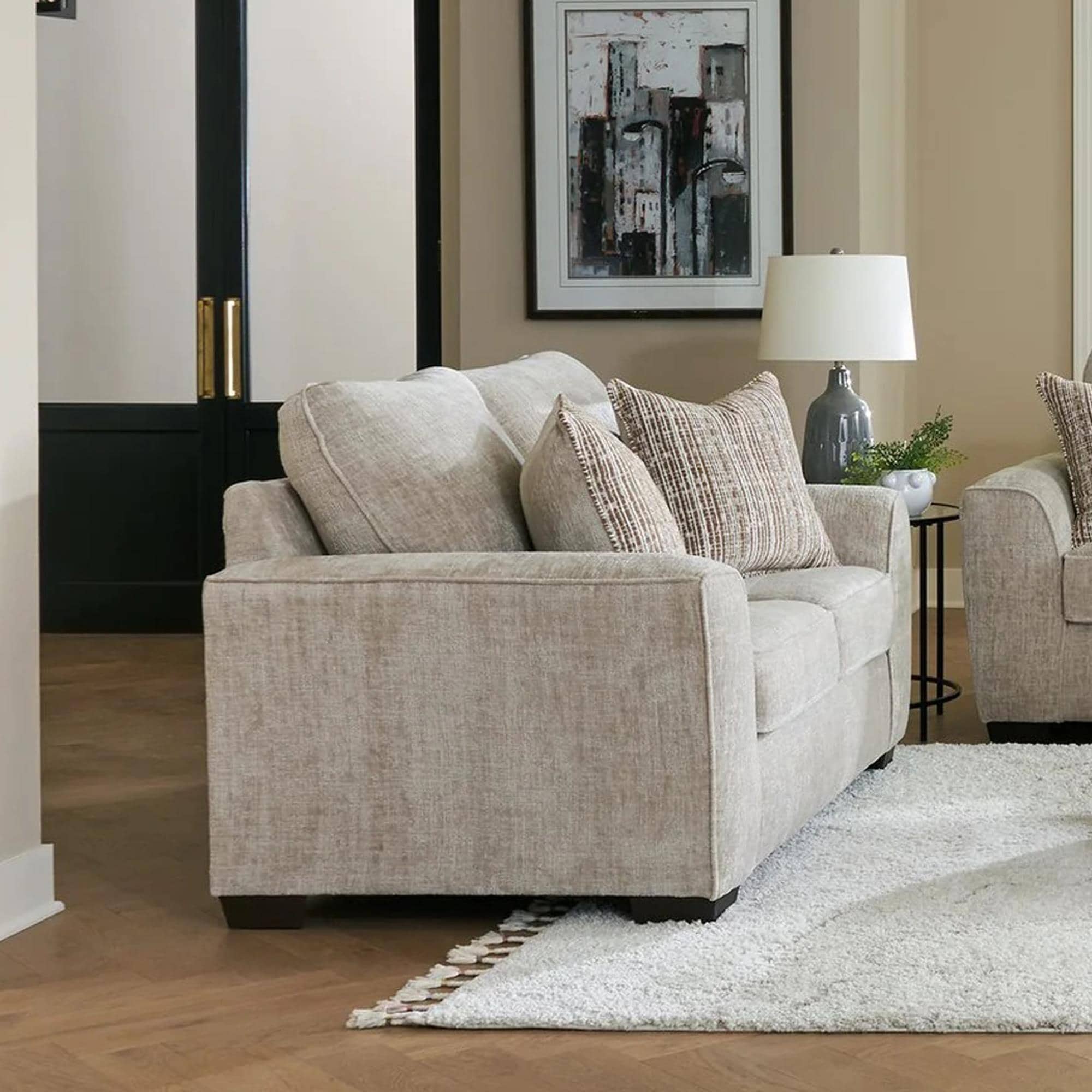 Southaven Stationary Loveseat in Ritz Taupe