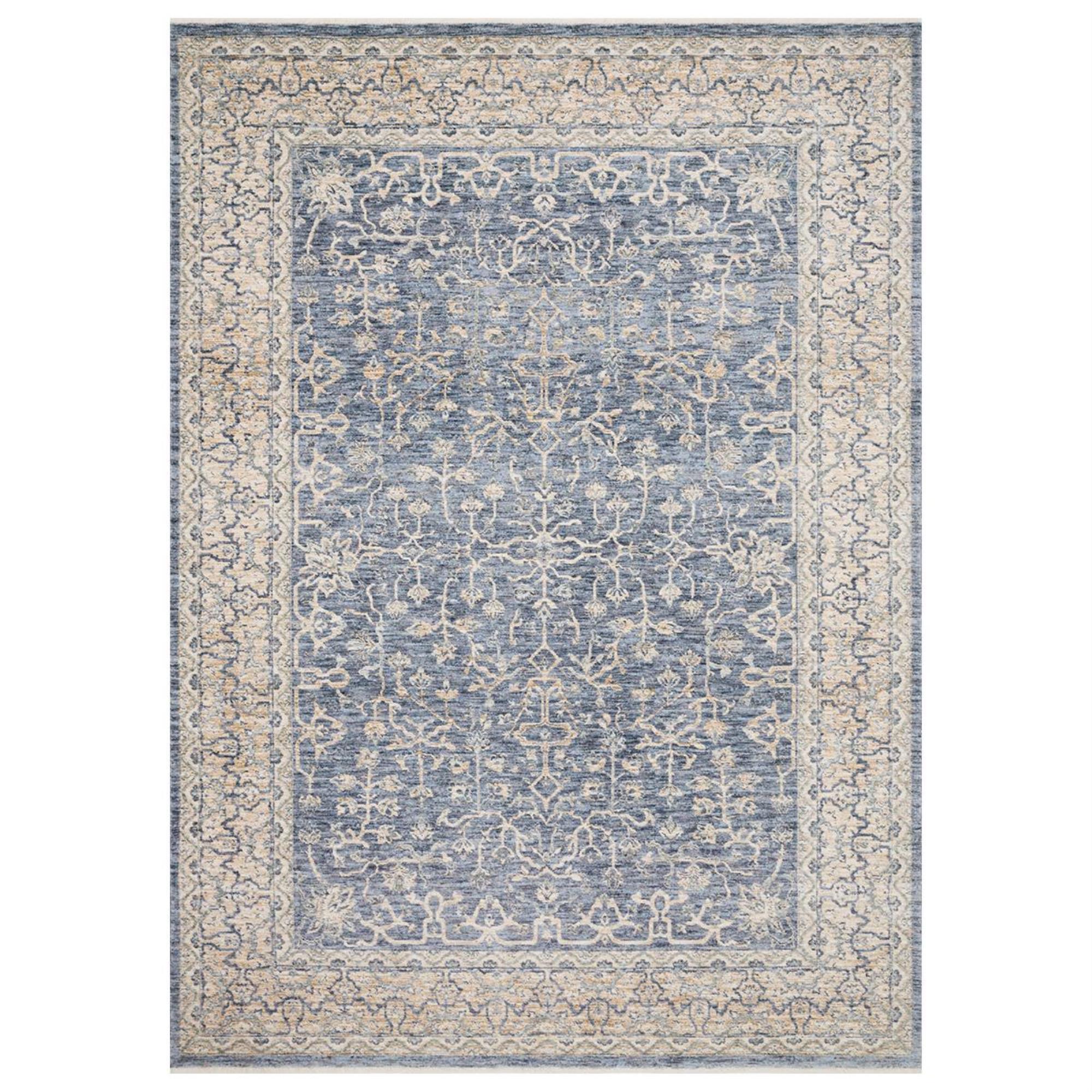Loloi Pandora PAN04 5' x 8' Dark Blue and Ivory Area Rug Nebraska