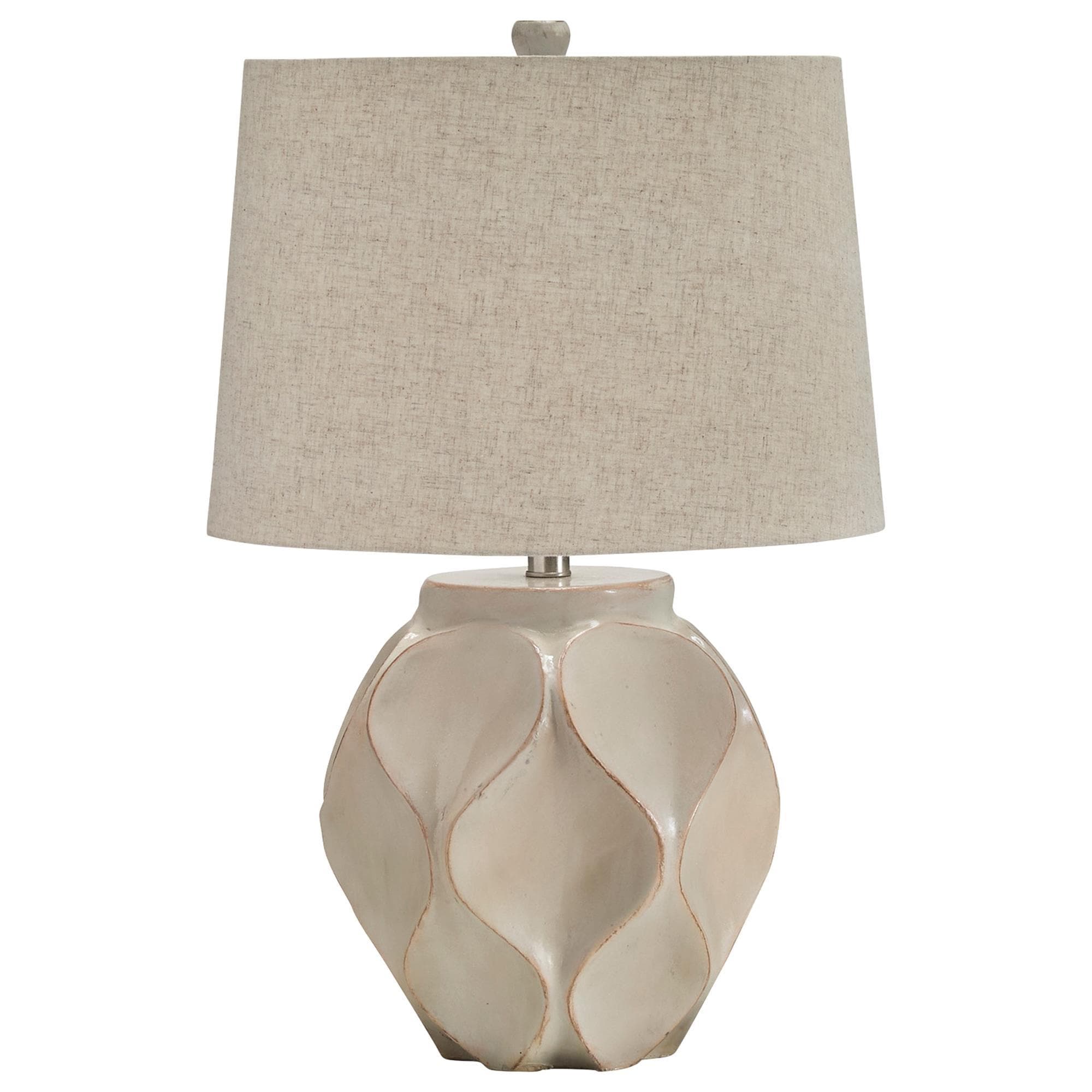 Ashley Edselham Table Lamp in Glossy Cream