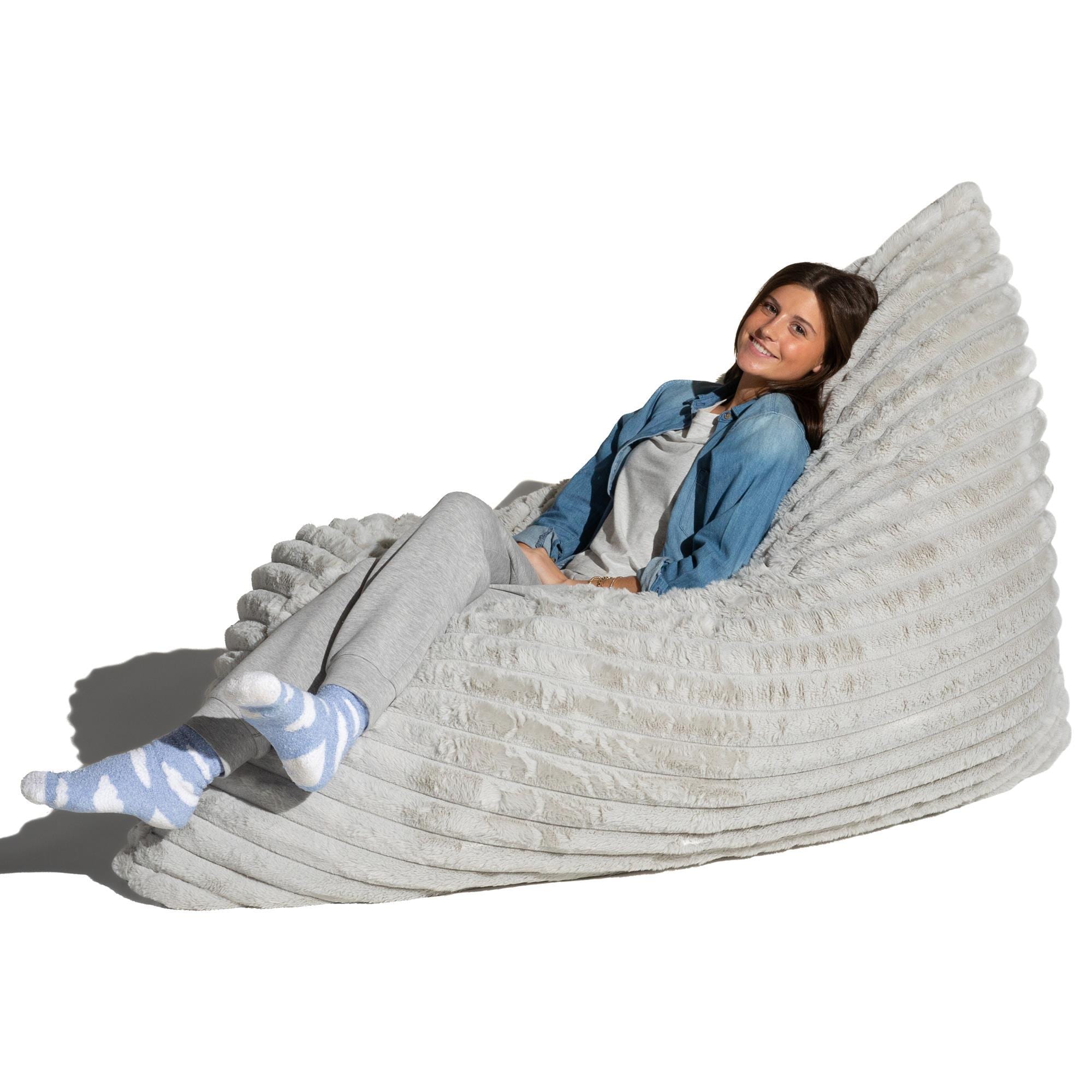 Jaxx Saxx 5.5' Bean Bag Floor Pillow and Lounger in Grey