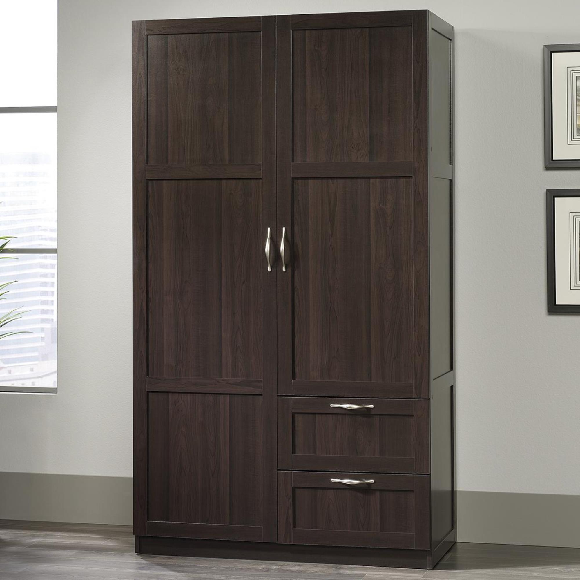 Sauder Wardrobe Storage in Cinnamon Cherry NFM