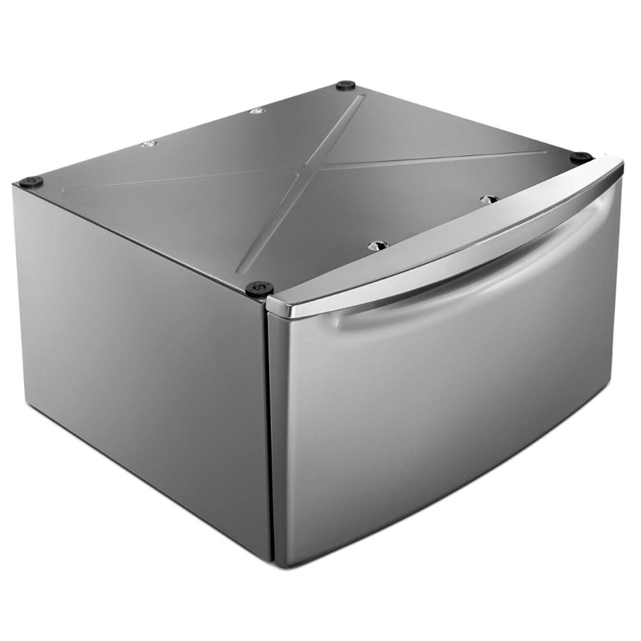 Maytag 15.5" Laundry Pedestal with Chrome Handle and Storage Drawer in