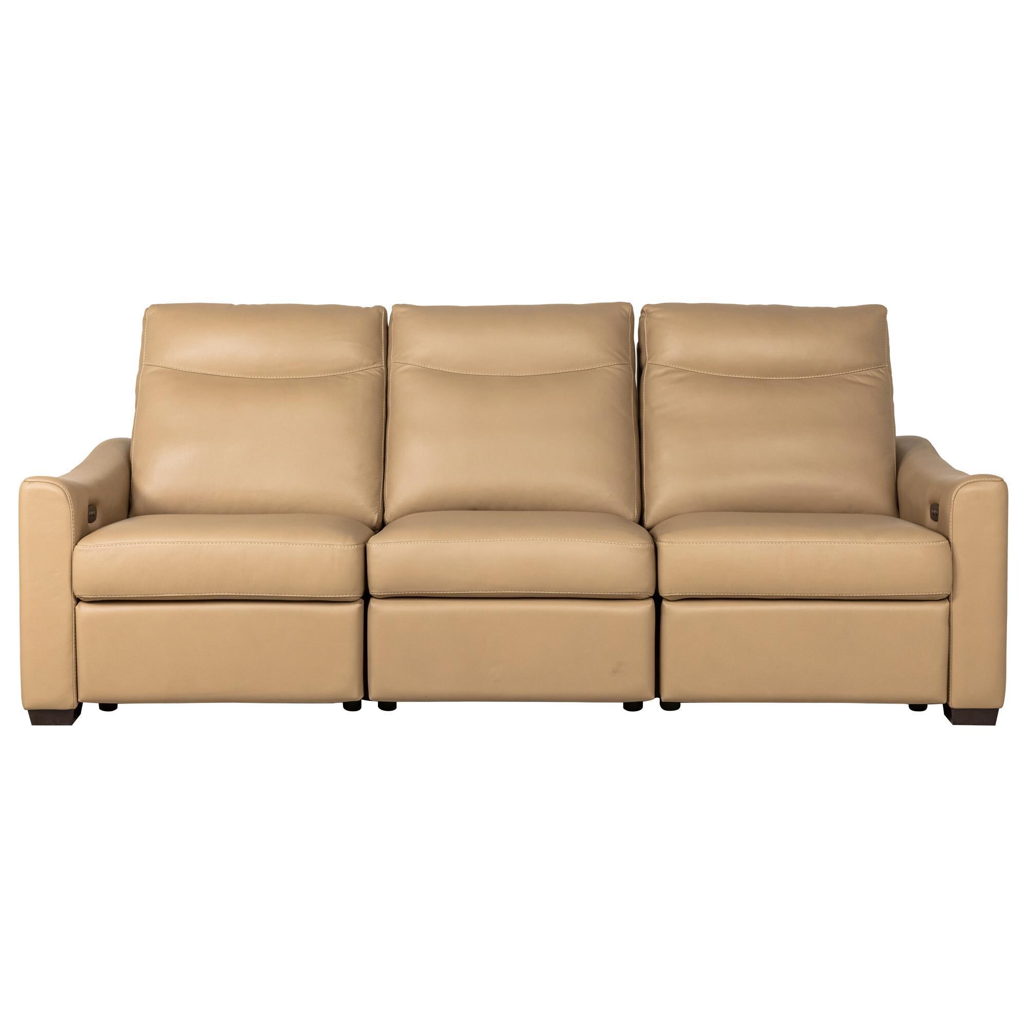 American Leather Carolina 3Piece Power Reclining Sofa in Bison Champagne Shop NFM