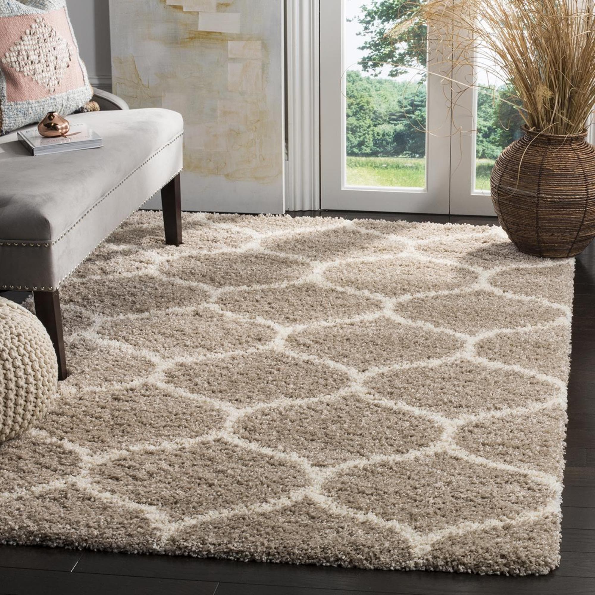 Safavieh Hudson Shag SGH280S-8 8' x 10' Beige/Ivory Area Rug