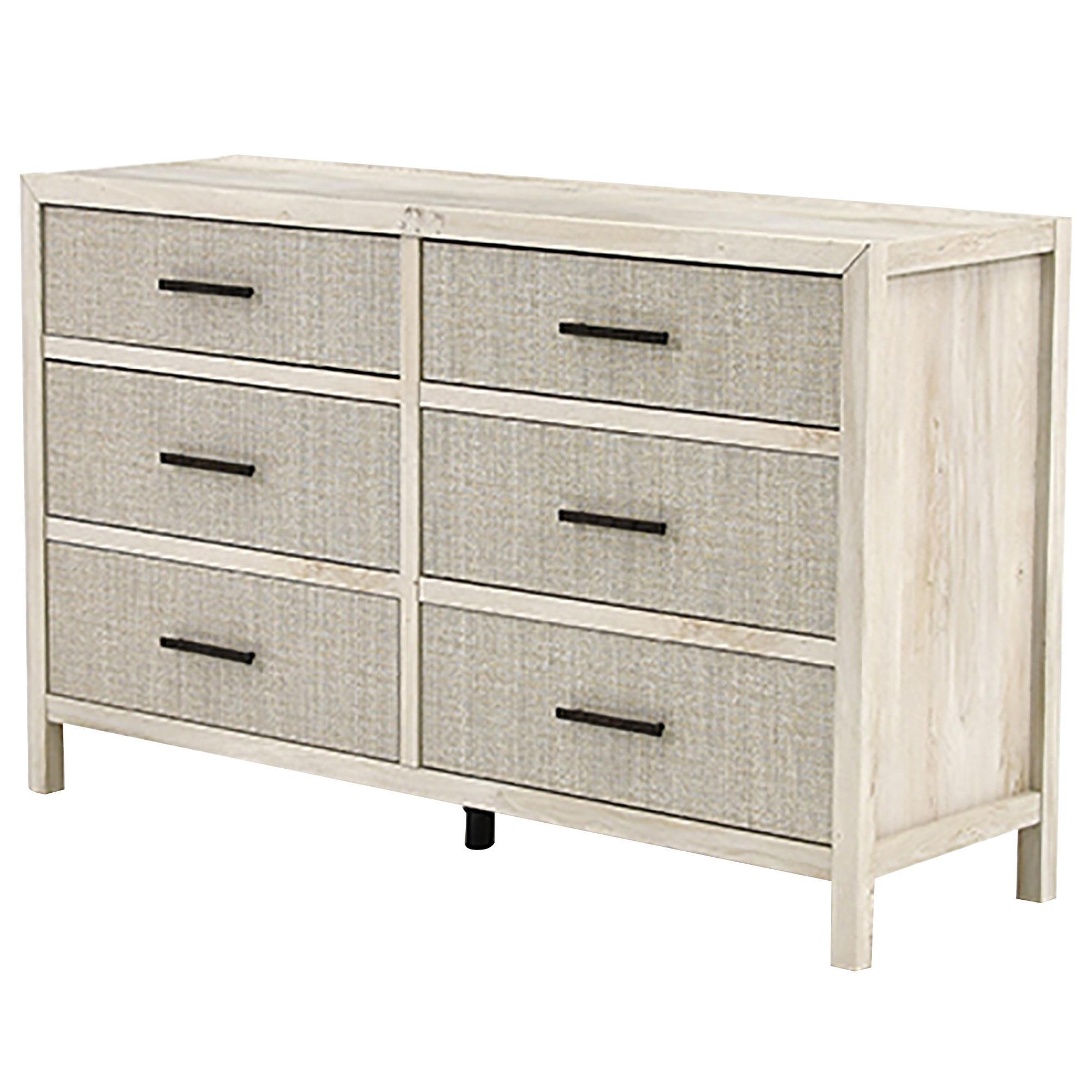 Sauder Pacific View 6Drawer Dresser in Chalked Chestnut NFM