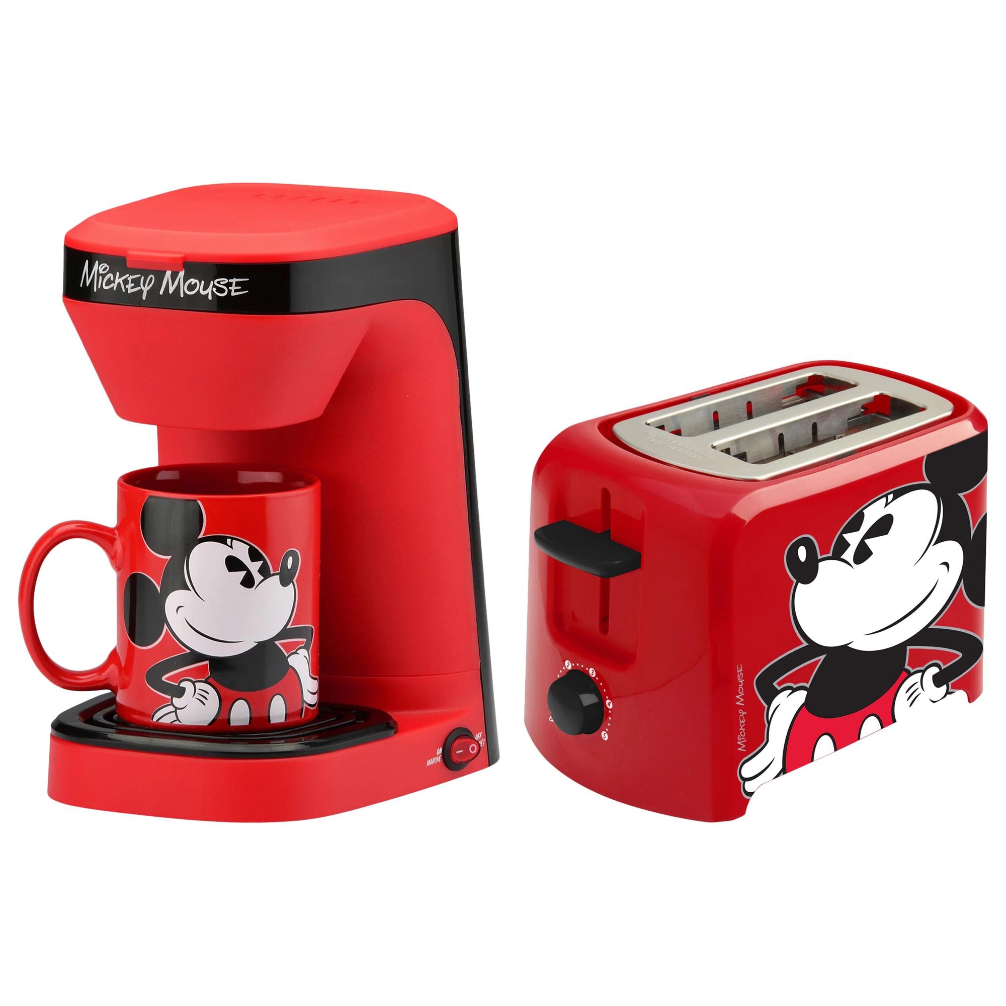 Kitchen Selectives Coffee Maker and Toaster Bundle in Red and
