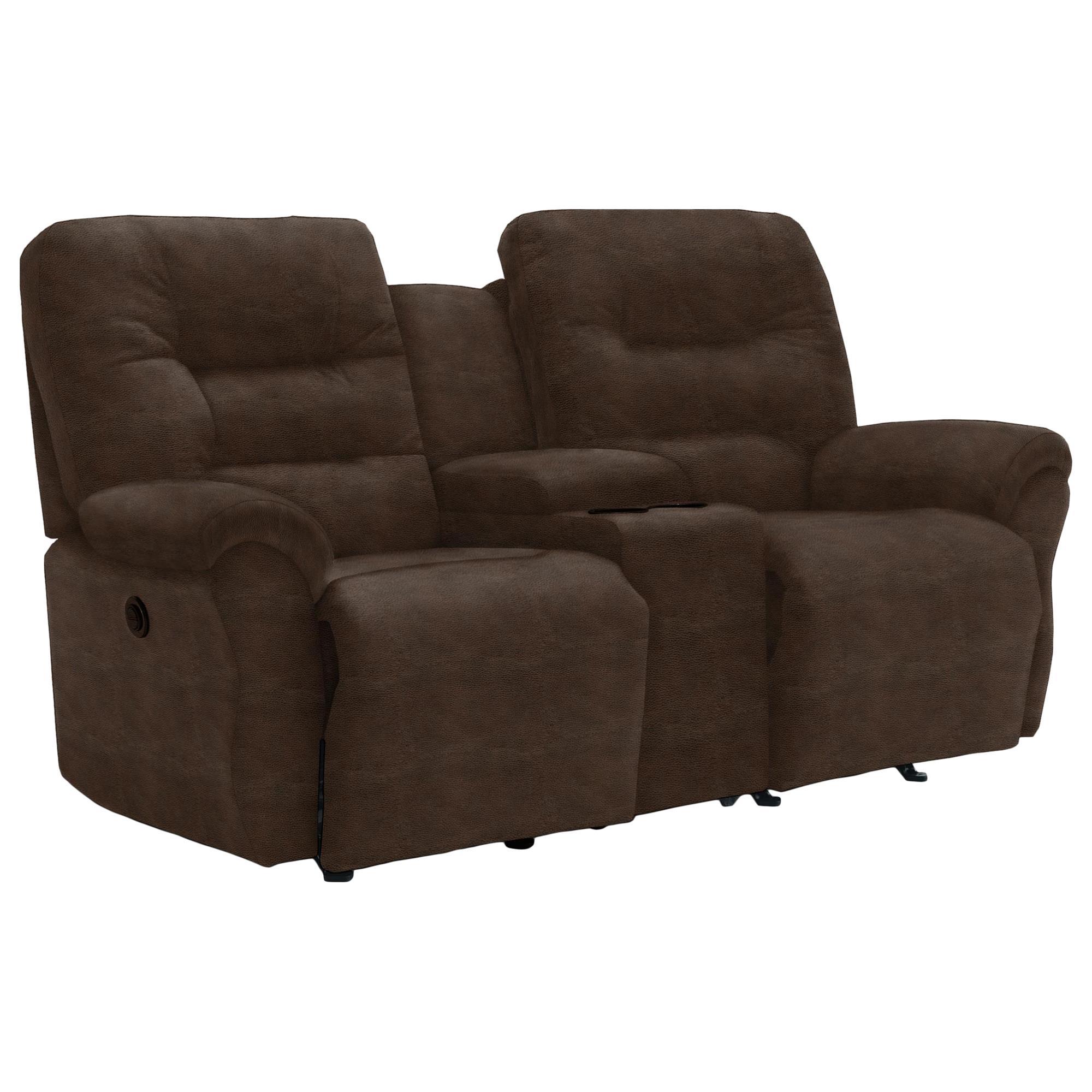 Best Home Furnishings Unity Space Saver Reclining Loveseat with Console