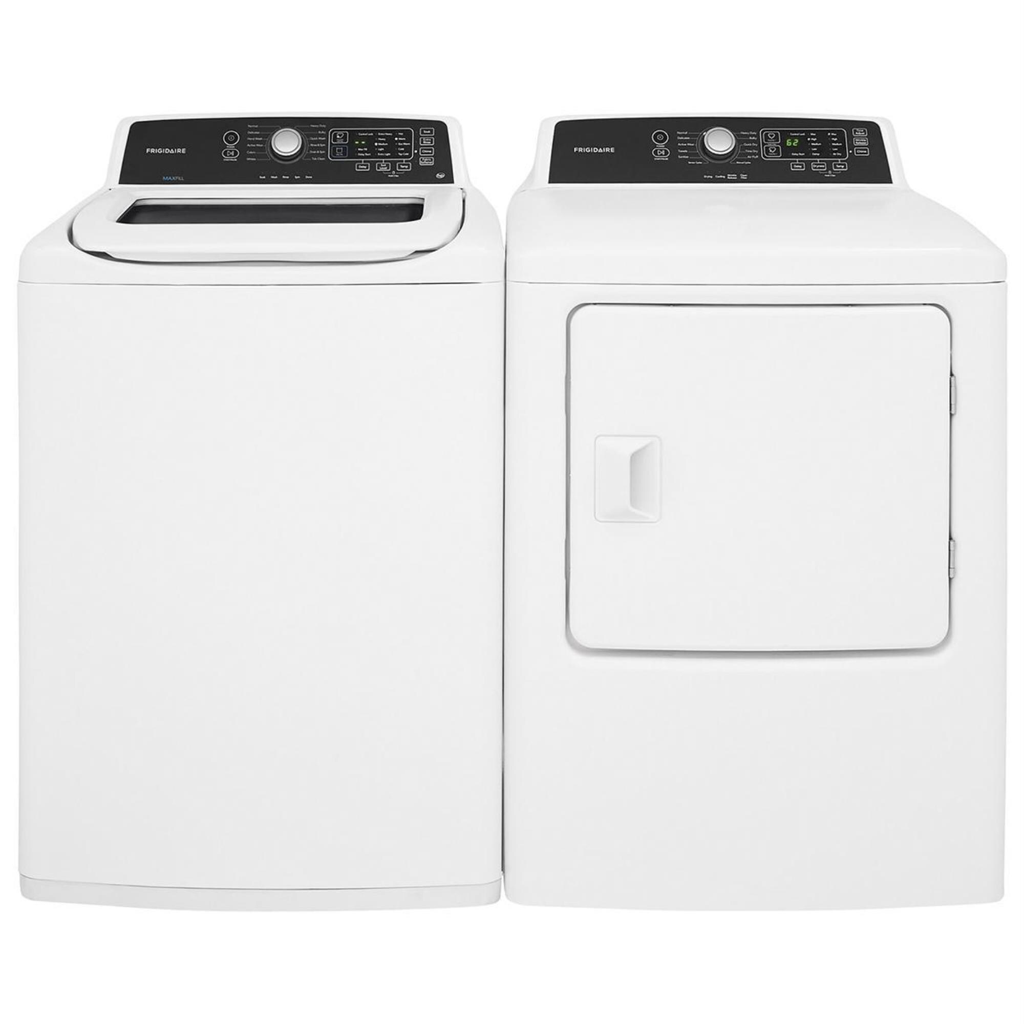 Frigidaire 4.1 Cu. Ft. High Efficiency Top Load Washer 6.7 Cu. Ft. FreeStanding Gas Dryer in