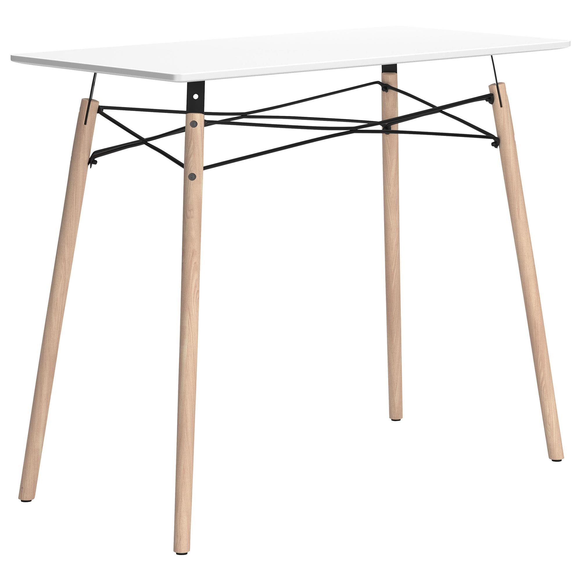 Ashley Jaspeni Writing Desk in White and Natural