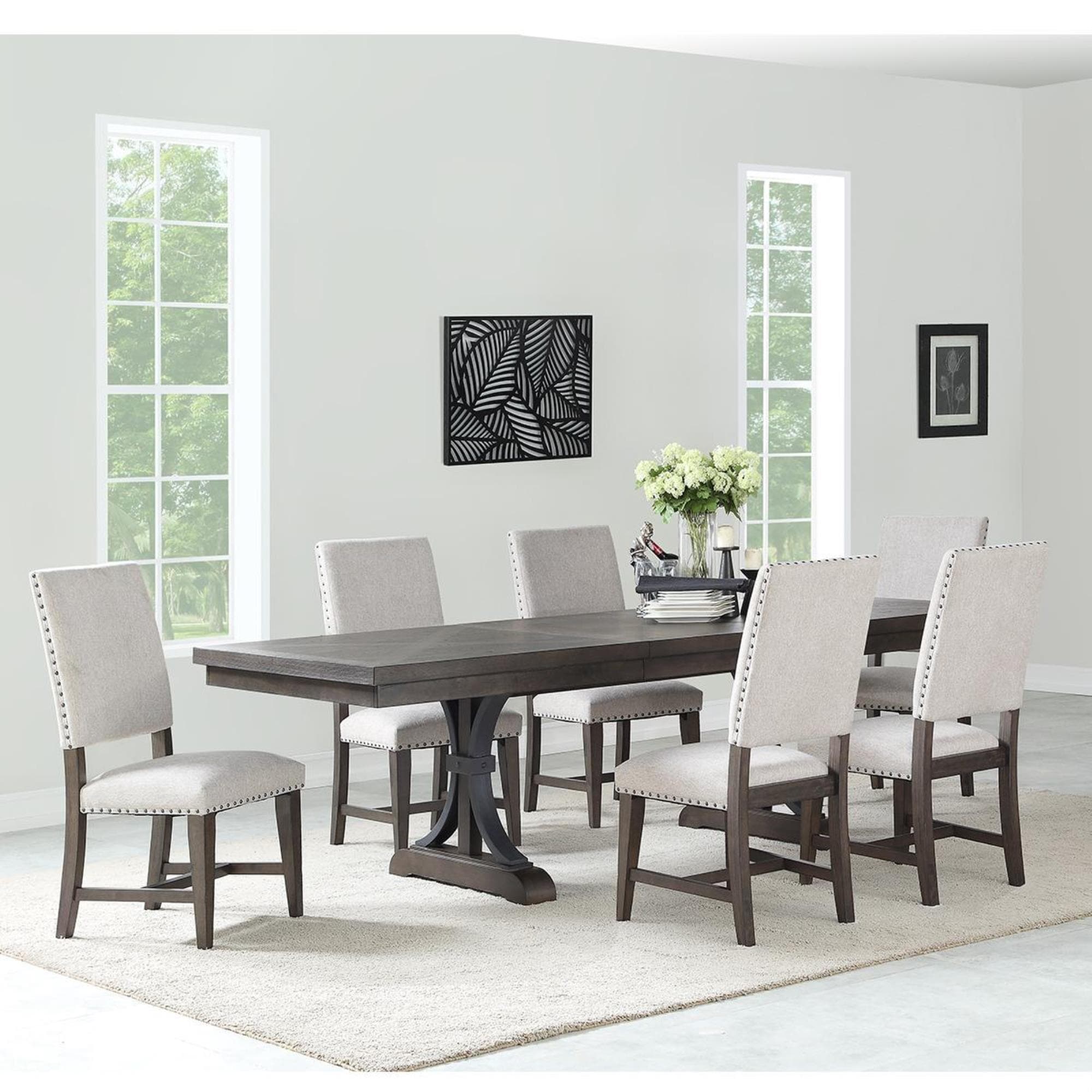 Frankfurt Furniture Revolution 7 Piece Dining Set In Dark Gray Nebraska Furniture Mart