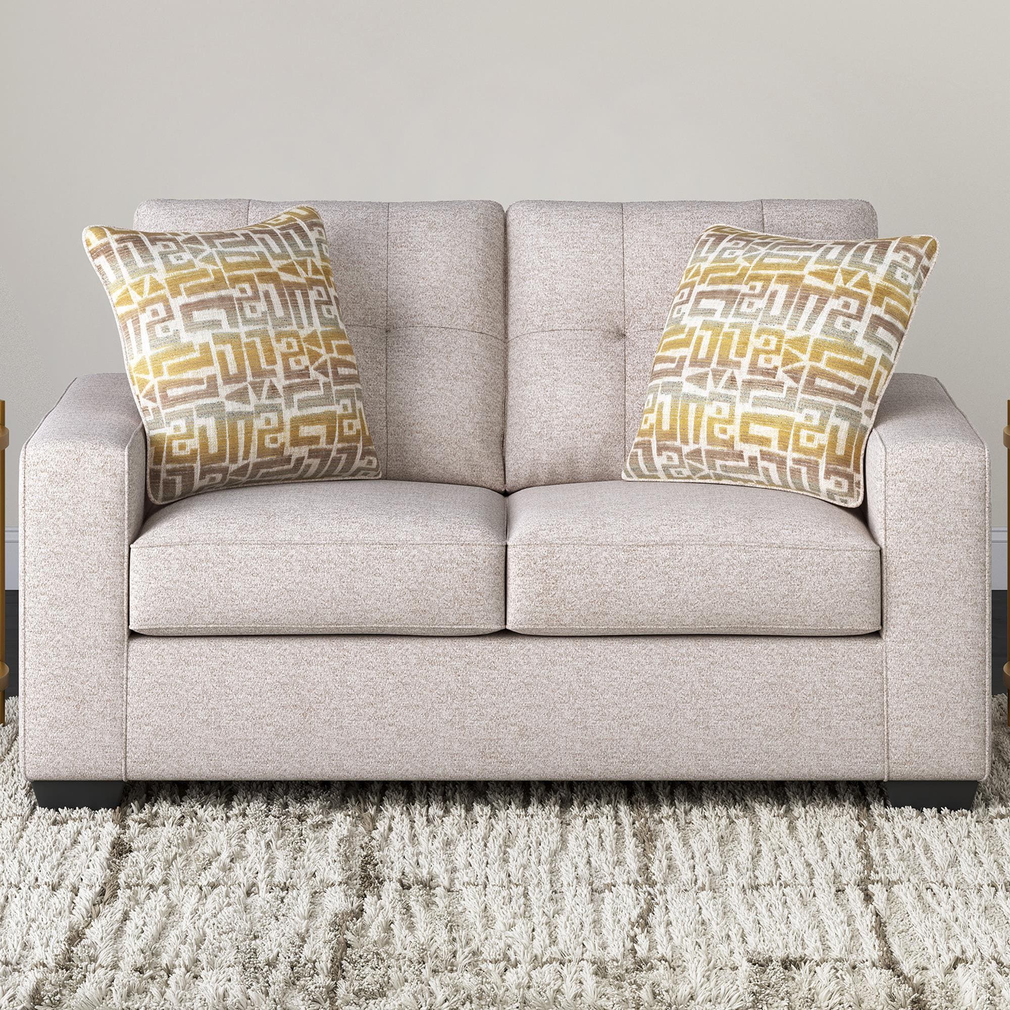 Ashley Larimer Stationary Loveseat in Stone