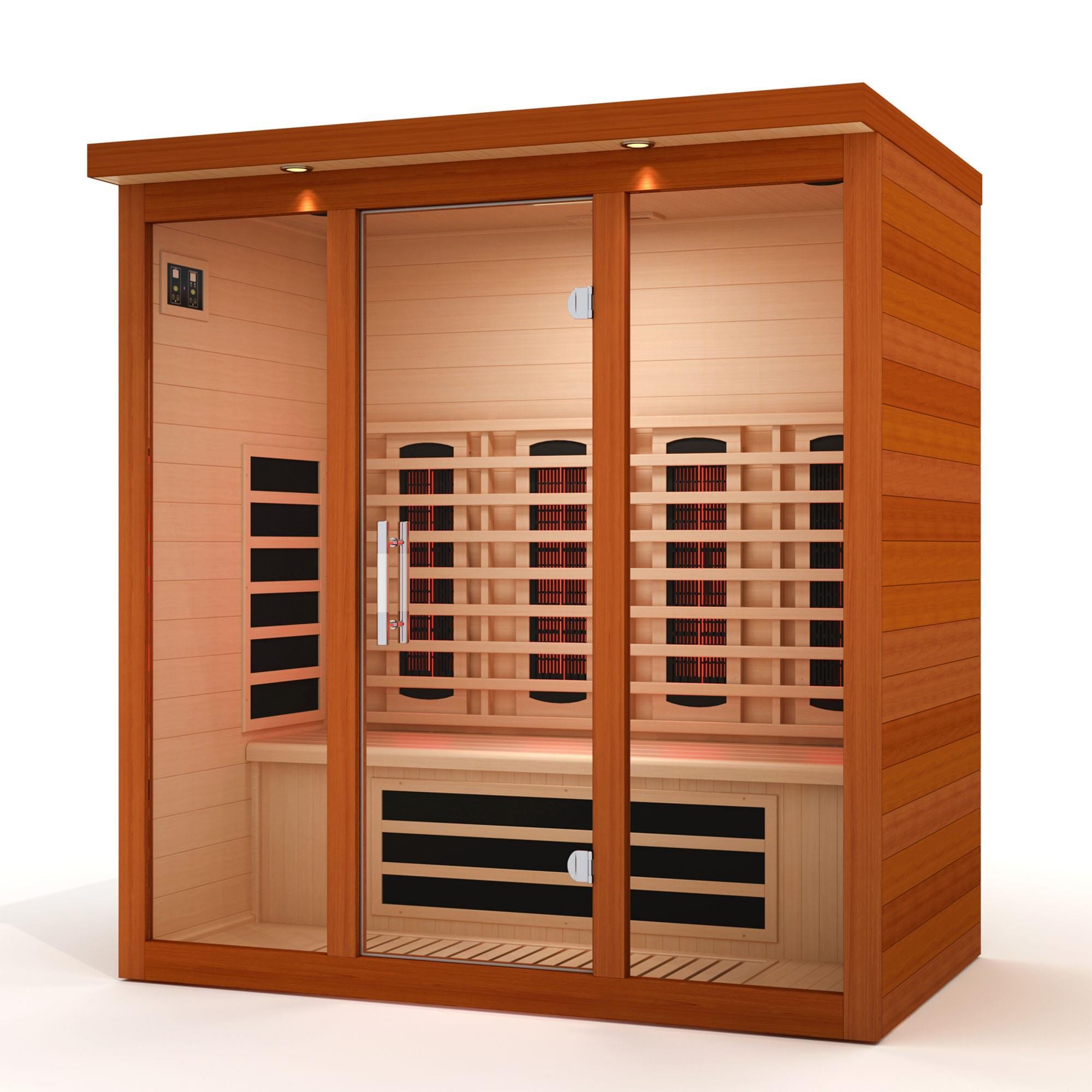EZlife 4 Person Full Spectrum Infrared Sauna with 4 Backrests