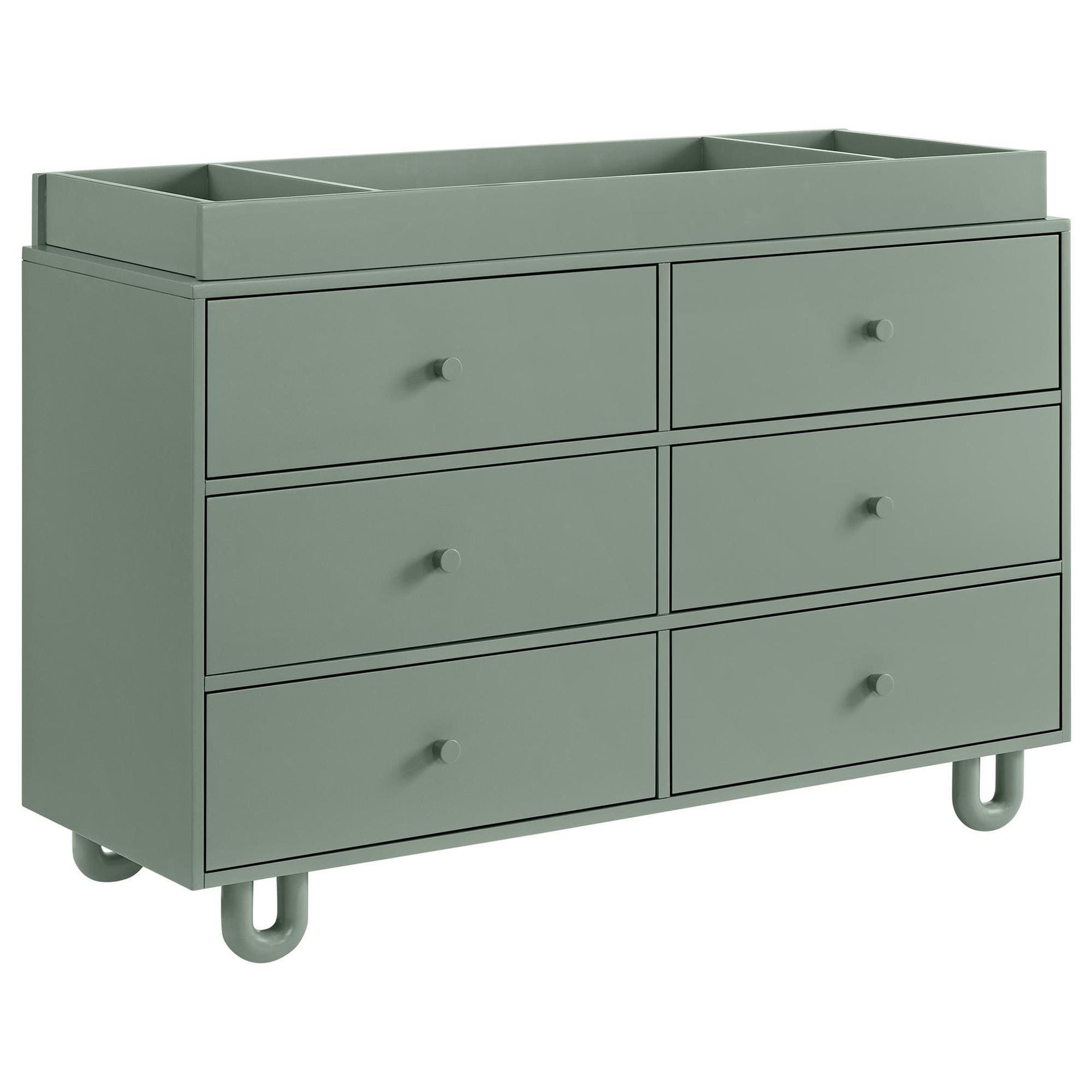 green nursery dresser Soho Baby Meridian 6-Drawer MAO10