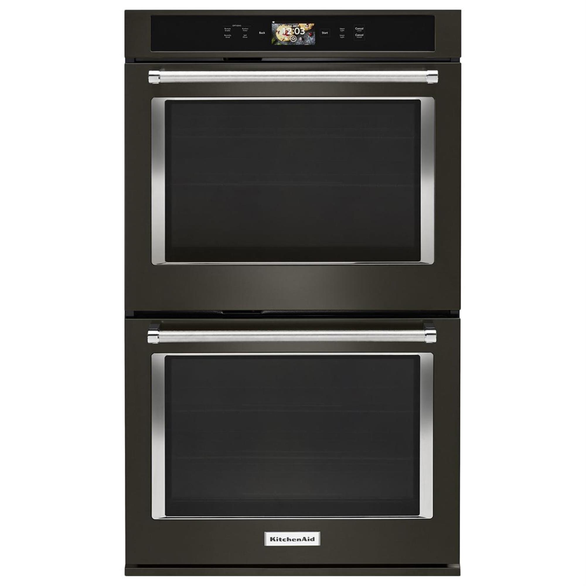 KitchenAid 30" Double Wall Oven in Black Stainless Steel Nebraska