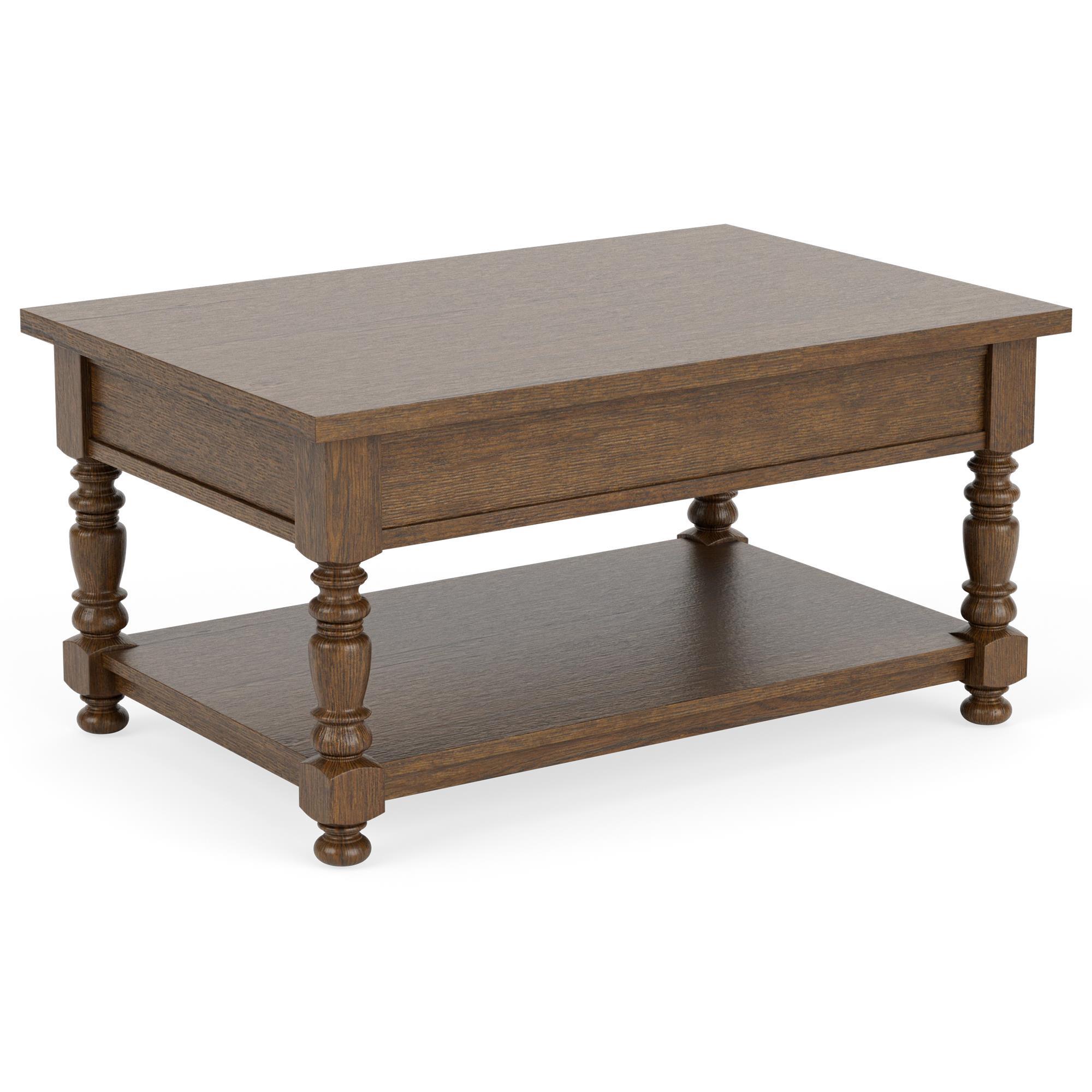 Riverside Furniture Eastlake Lift Top Cocktail Table in Whiskey Oak