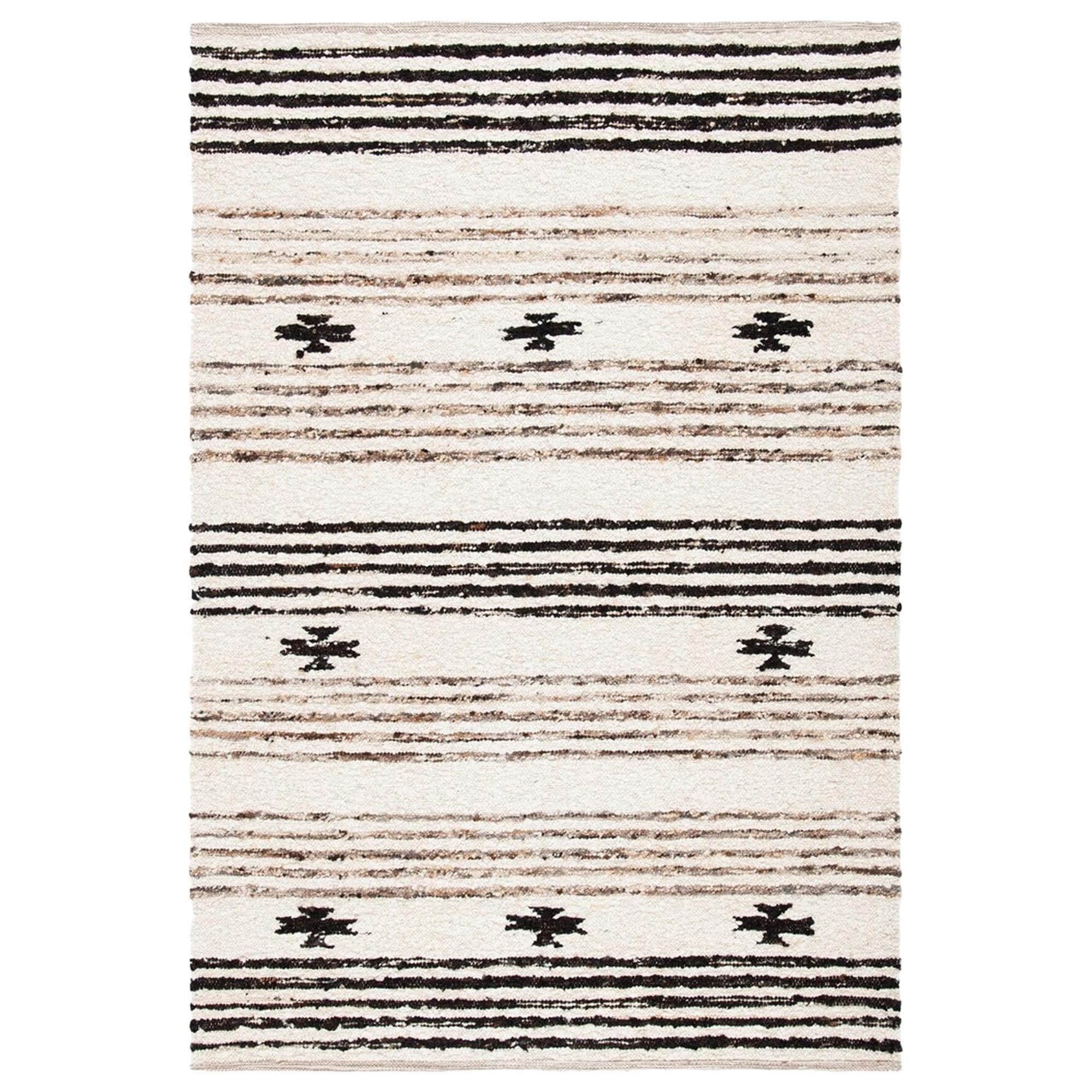 Safavieh Natura NAT325Z 6' x 9' Black and Ivory Area Rug