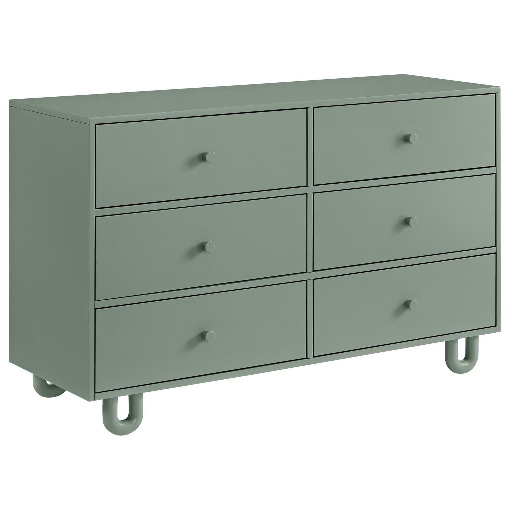 Oxford Baby Meridian 6 Drawer Dresser in Olive Green