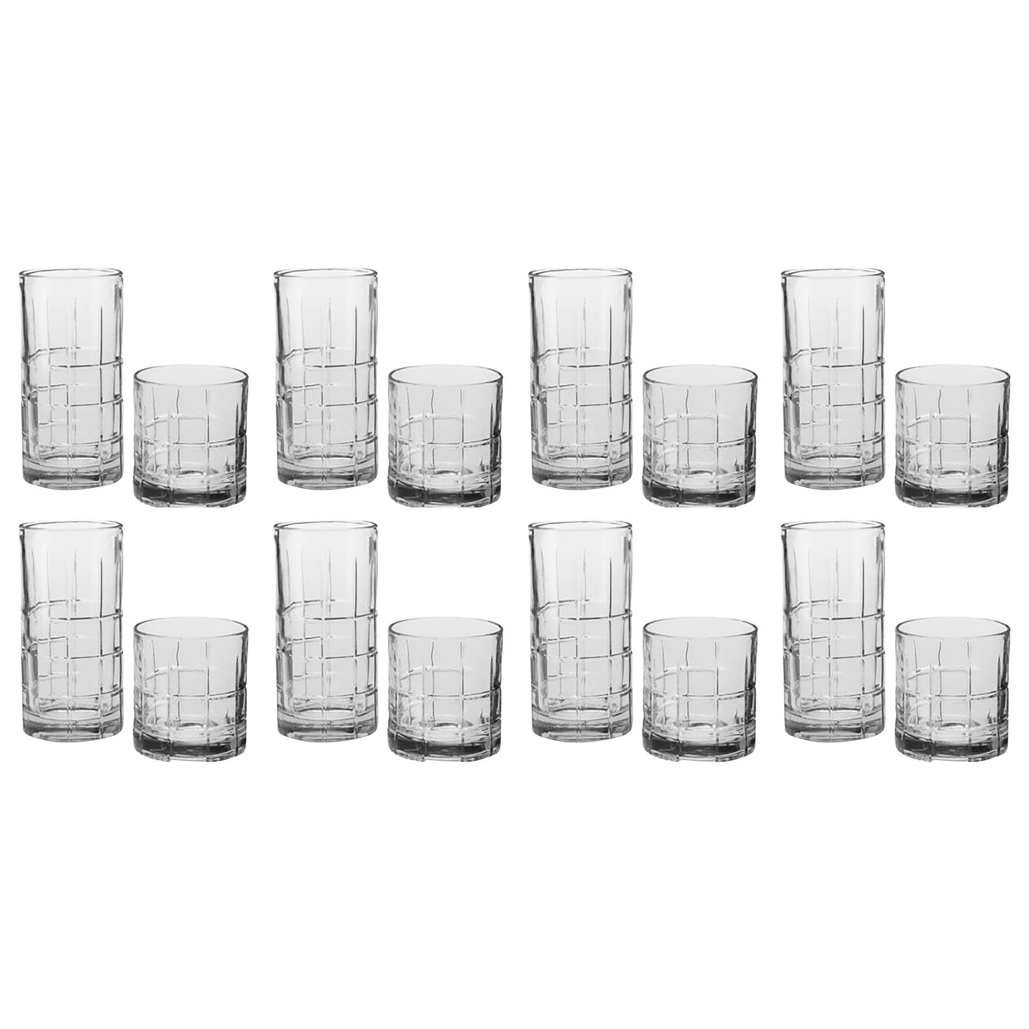 Anchor Hocking Manchester 16Piece Glass Drinkware Set in Clear