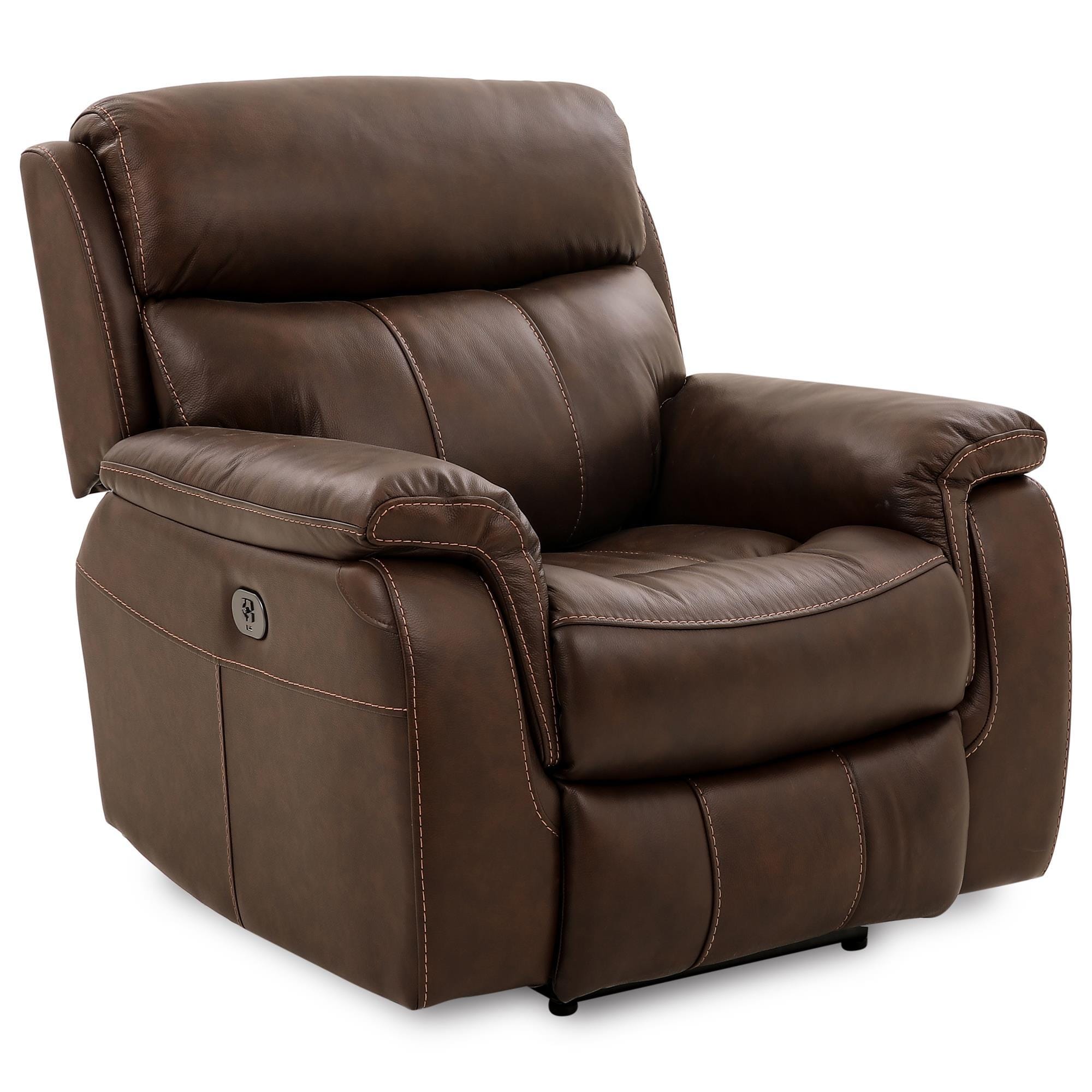 Oxford Furniture Leather Glider Recliner in Brazil Tobacco